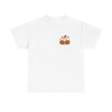 Halloween Ghost & Pumpkin Tee, Unisex Halloween Shirt, Spooky T-Shirt, Fall Fashion, Trick or Treat Top, Seasonal Apparel