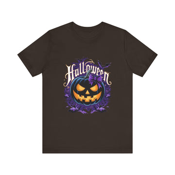 Halloween Pumpkin Tee - Unisex Jersey Short Sleeve Shirt, Spooky Season Wear, Fall Fashion, Halloween Party Outfit, Ghostly Fun