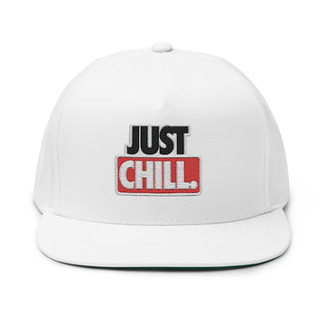 Chill Embroidered Flat Bill Cap, Casual Headwear, Perfect for Summer, Streetwear Style, Great Gift for Friends