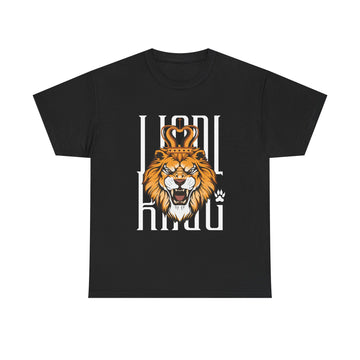 Bold Lion King Graphic Tee | Unisex Heavy Cotton Shirt for Animal Lovers, Gifts for Him, Funny T-Shirt, Wardrobe Essential, Casual Wear