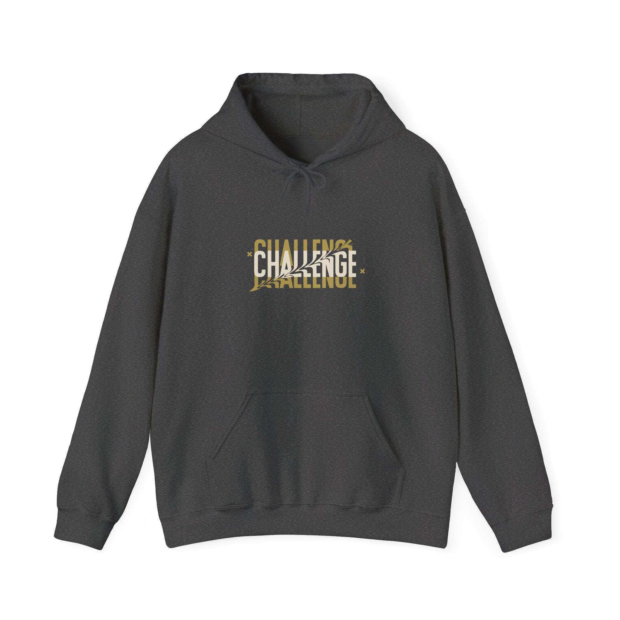 Challenge Hoodie – Bold Strikethrough Graphic Pullover