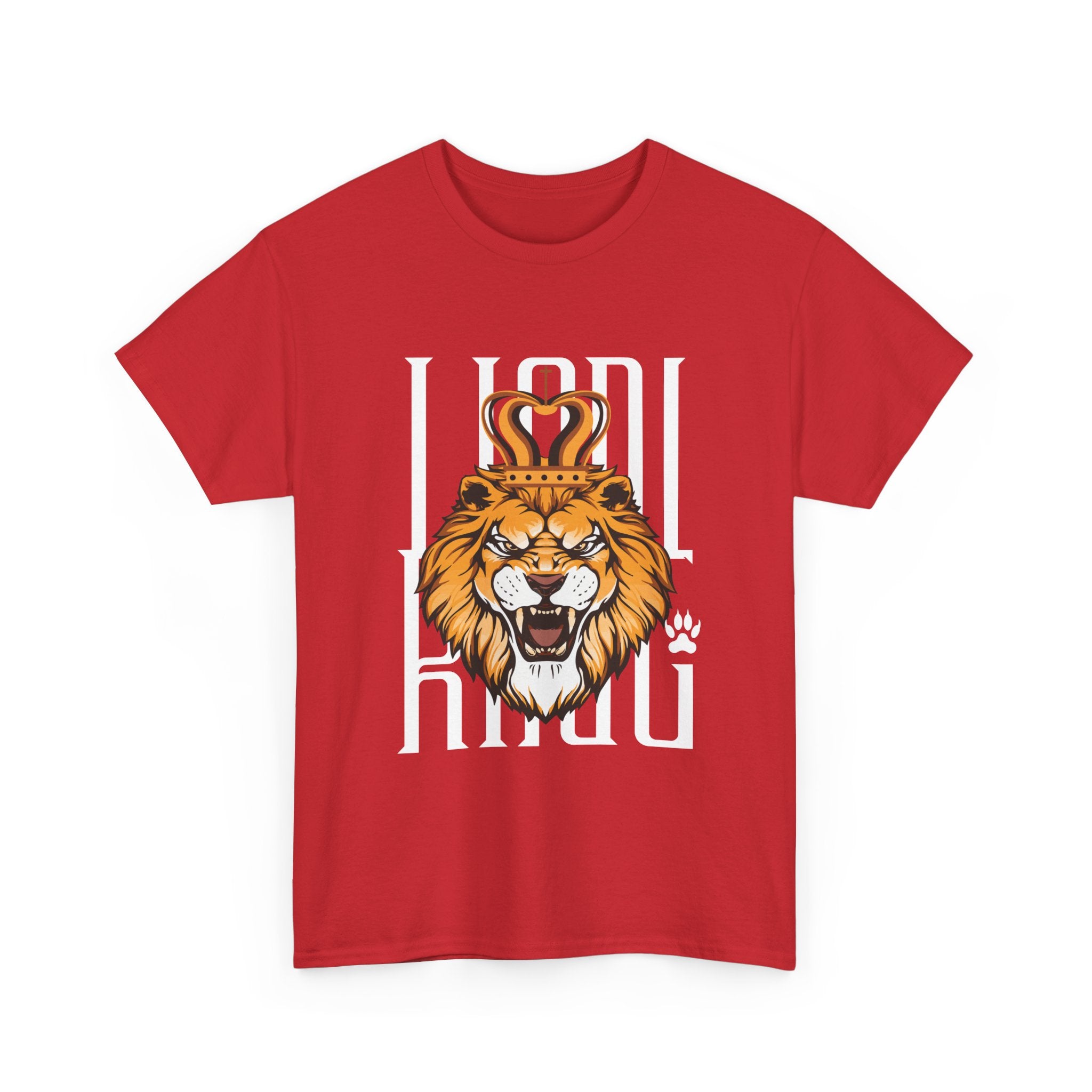 Bold Lion King Graphic Tee | Unisex Heavy Cotton Shirt for Animal Lovers, Gifts for Him, Funny T-Shirt, Wardrobe Essential, Casual Wear