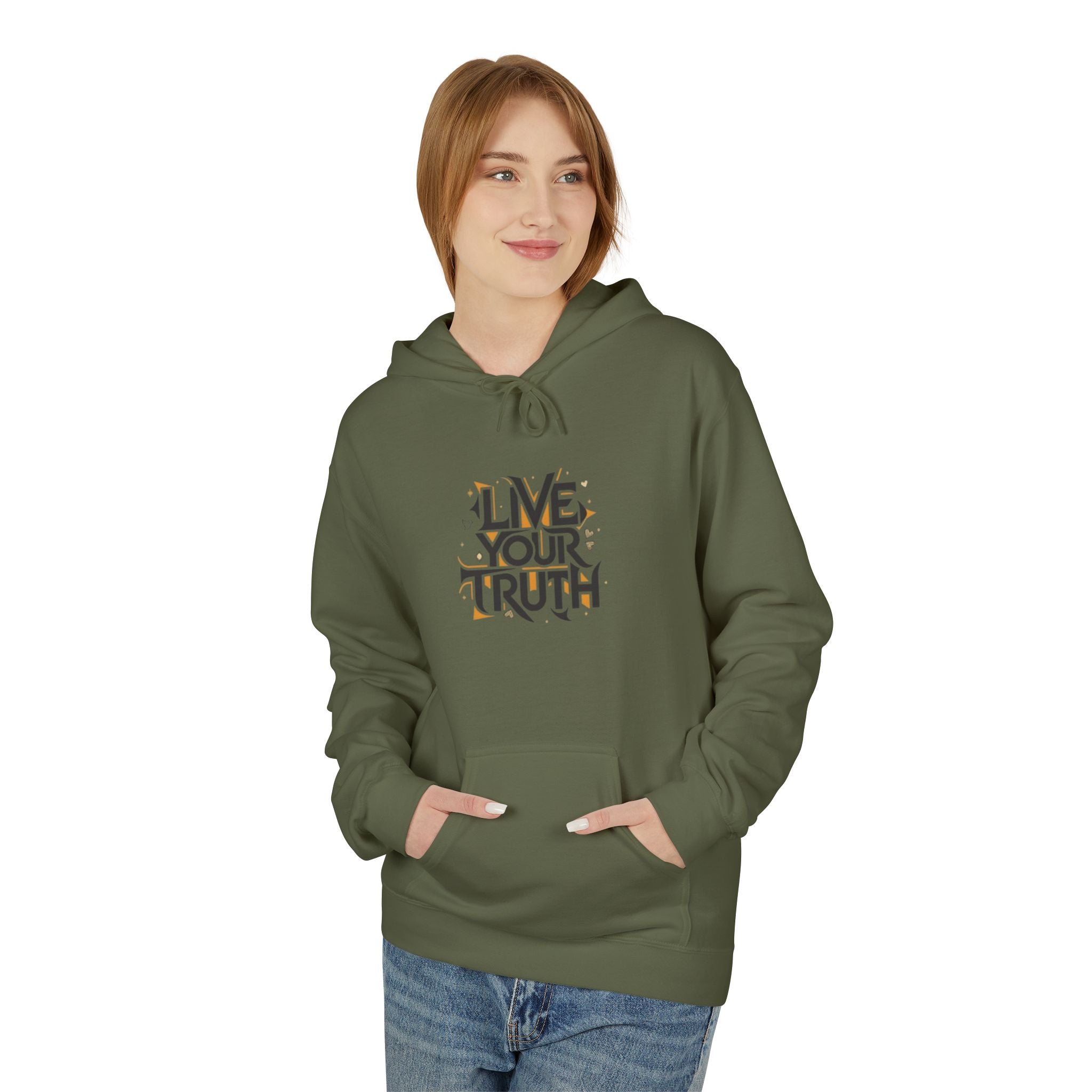 Live Your Truth Hoodie — Inspirational Graphic Pullover for Self-Expression