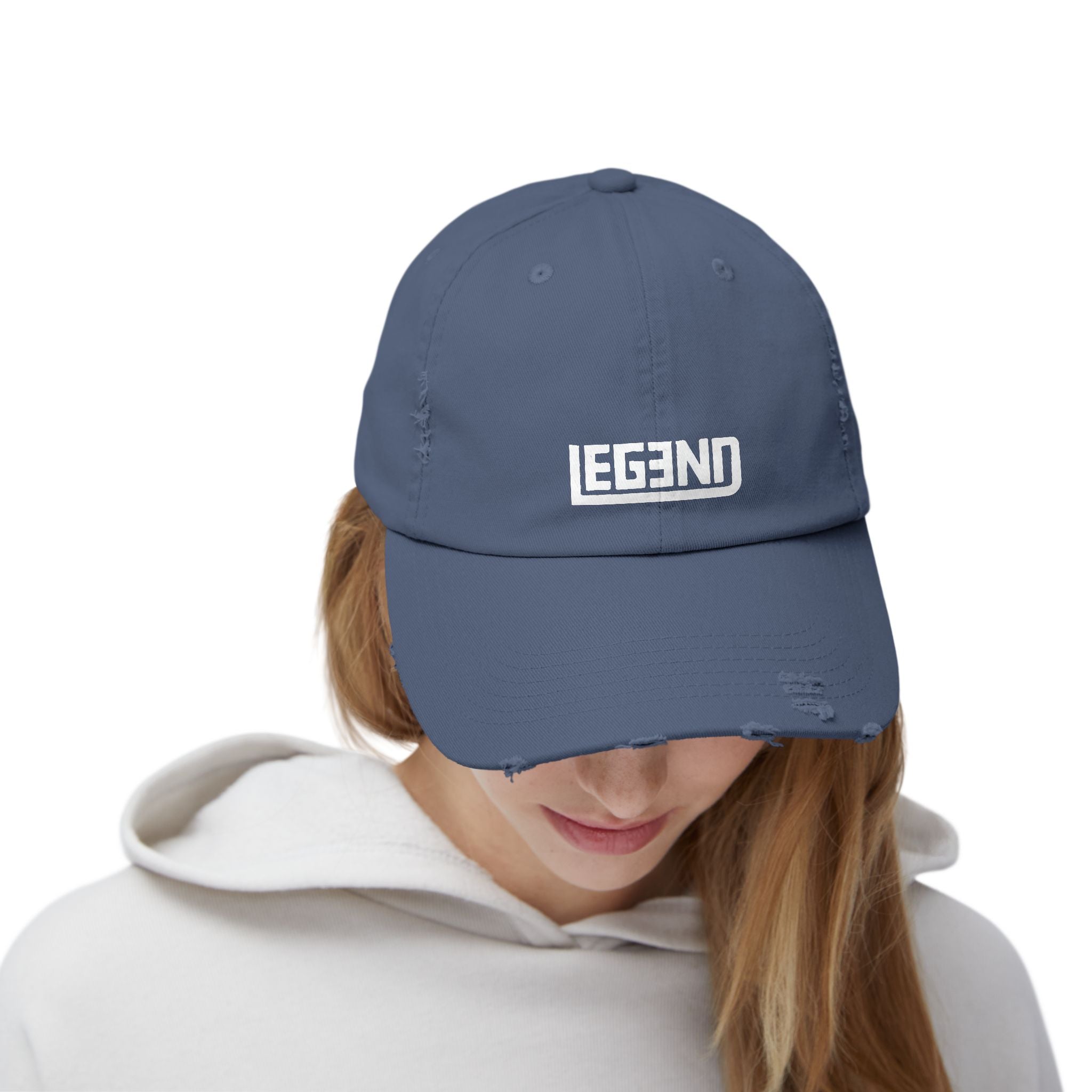 Legend Unisex Distressed Cap - Casual Statement Headwear