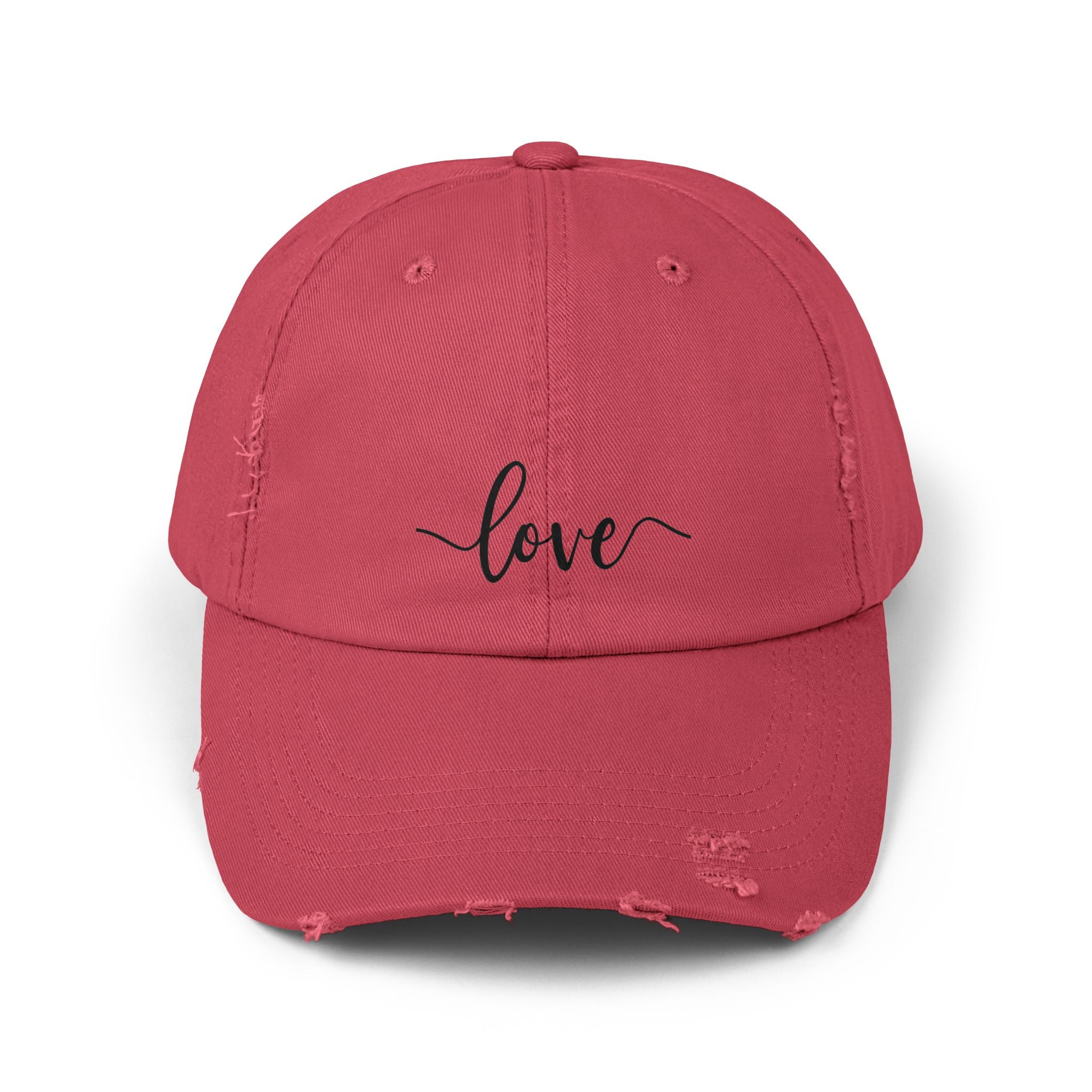 Love Distressed Cap - Casual Style, Gift for Him/Her, Summer Accessory, Trendy Hat, Everyday Wear