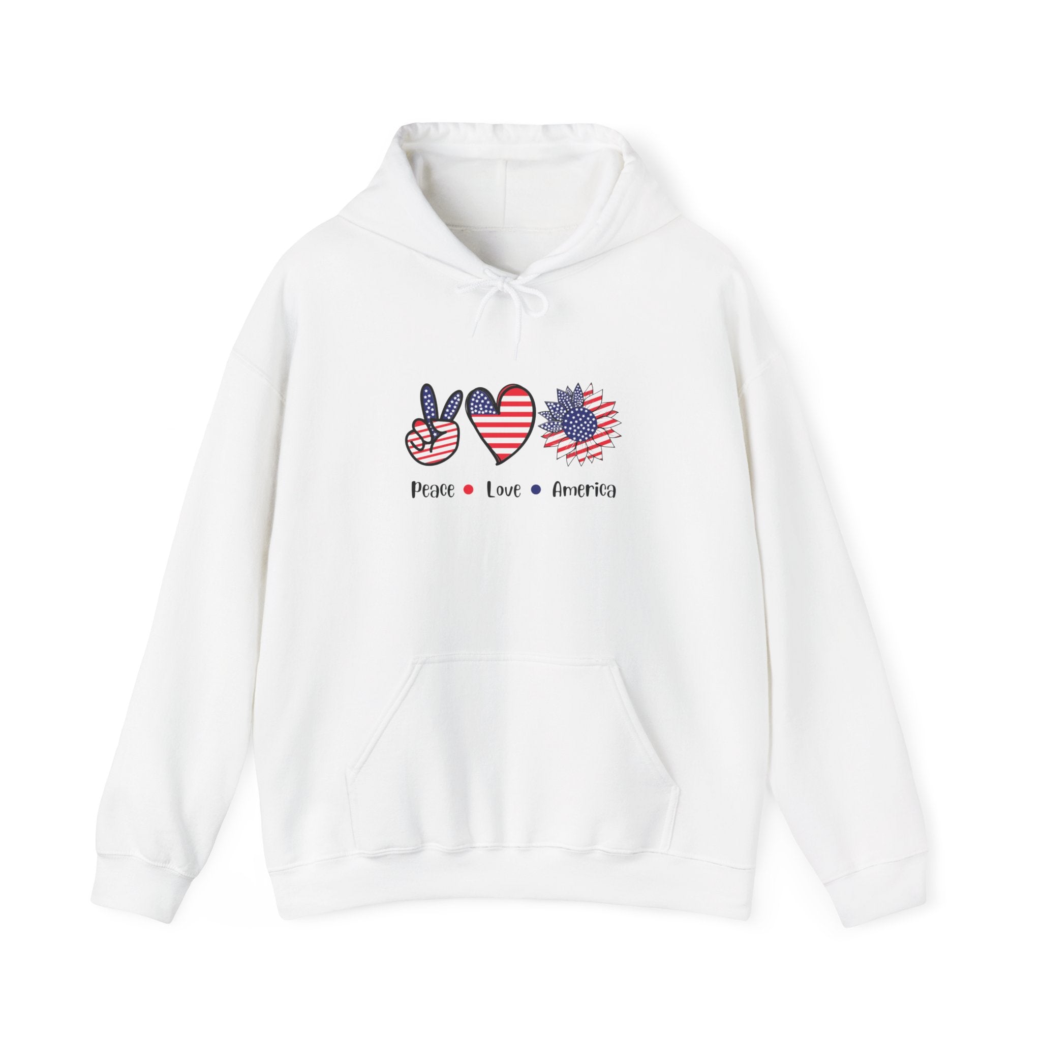 Peace, Love, America Hoodie