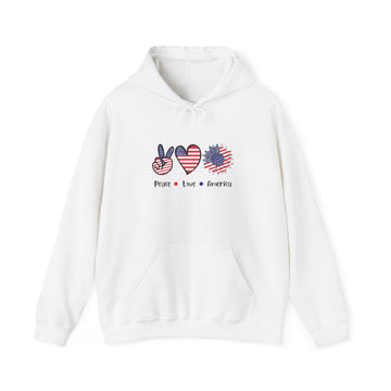 Peace, Love, America Hoodie