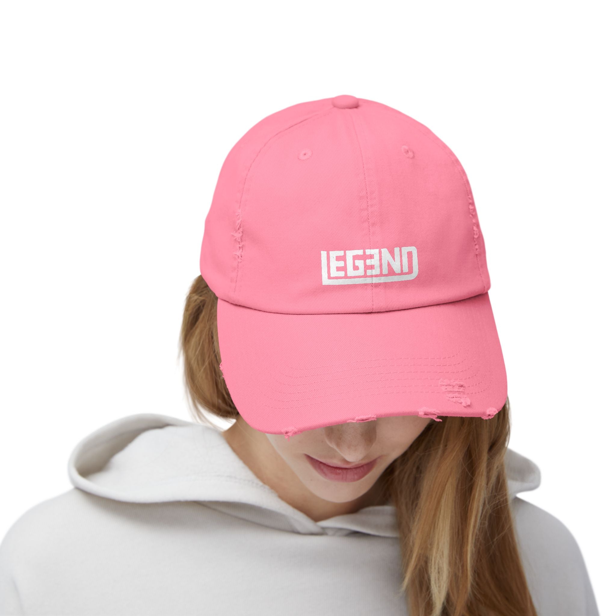 Legend Unisex Distressed Cap - Casual Statement Headwear