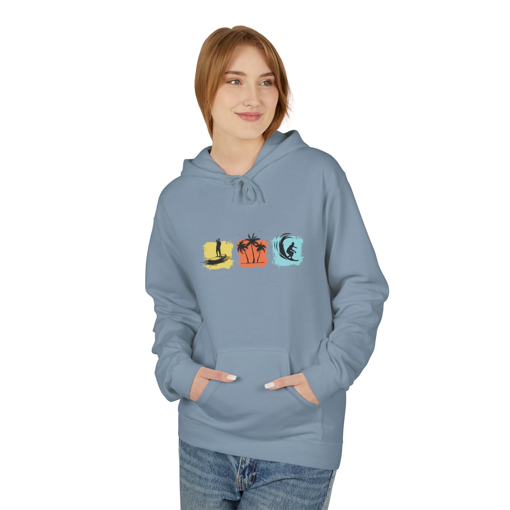 Vacation Graphic Hoodie — Retro Sunset Beach Pullover