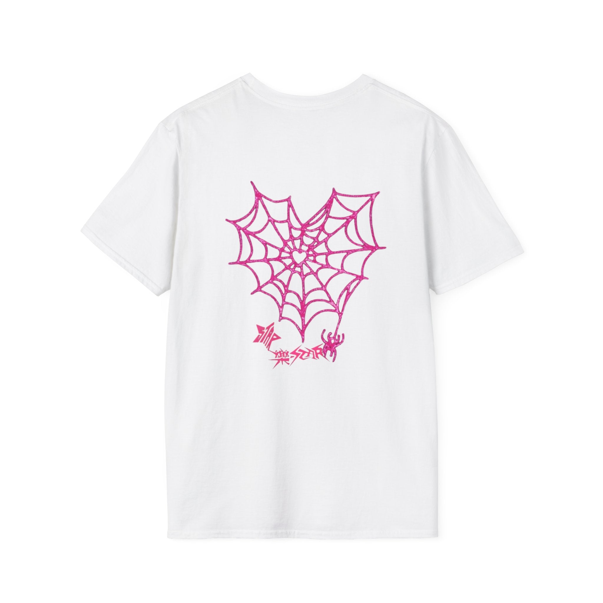 Starry Web T-Shirt — Pink Spiderweb Graphic Tee