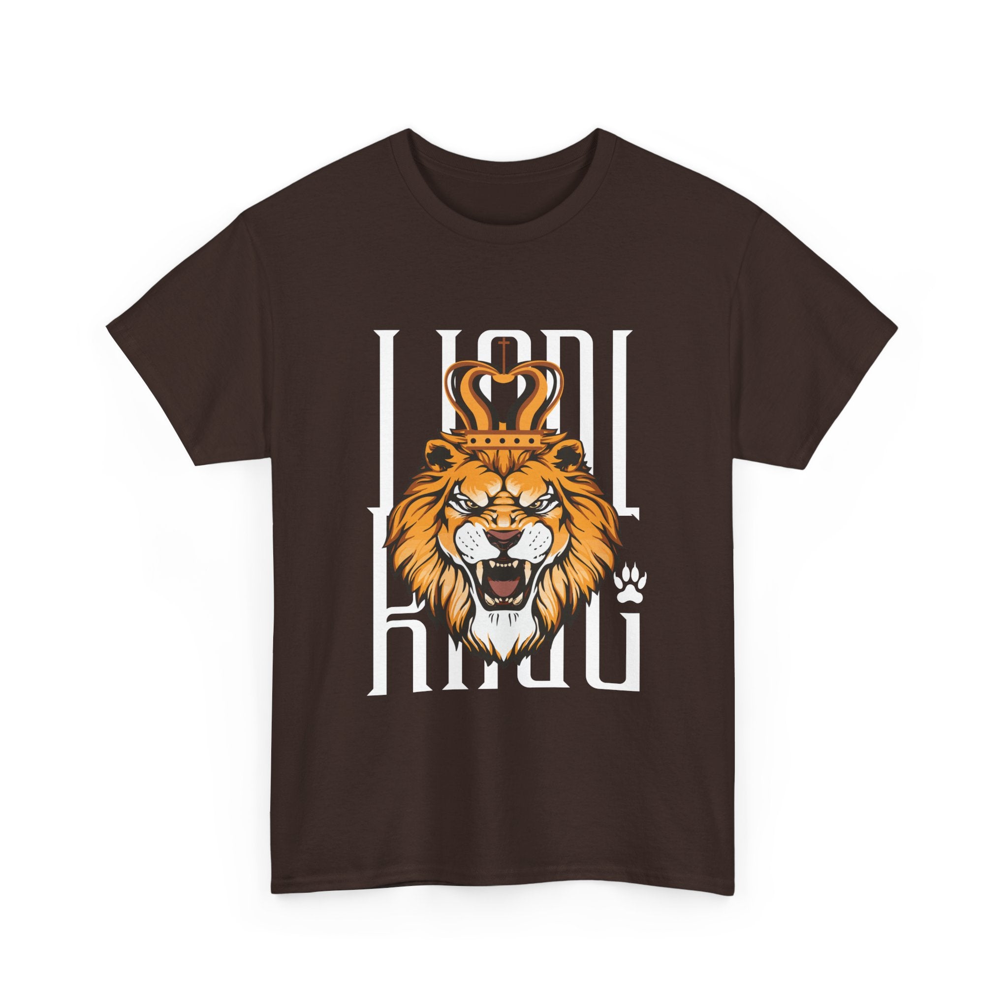 Bold Lion King Graphic Tee | Unisex Heavy Cotton Shirt for Animal Lovers, Gifts for Him, Funny T-Shirt, Wardrobe Essential, Casual Wear