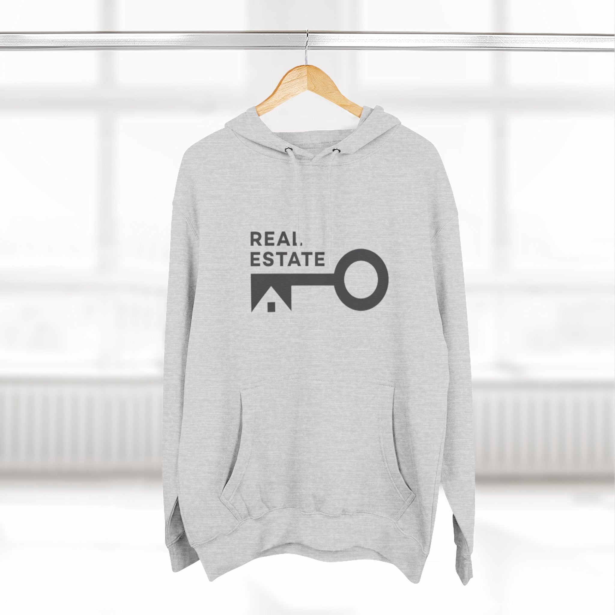Real Estate Key Logo Hoodie — Realtor Fleece Pullover