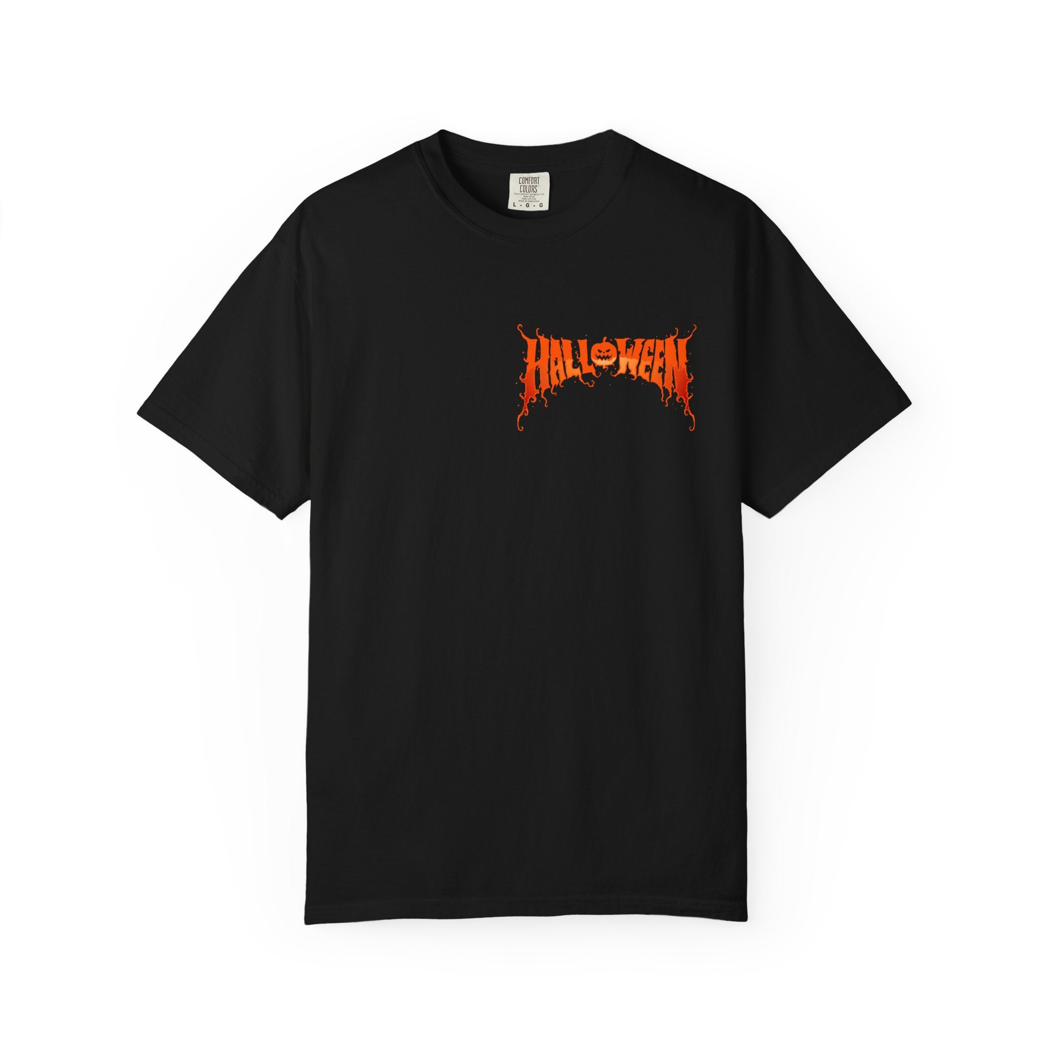 Halloween Unisex Garment-Dyed T-Shirt, Pumpkin Tee, Spooky Apparel, Fall Festival Shirt, Trick-or-Treat Top, Halloween Costume