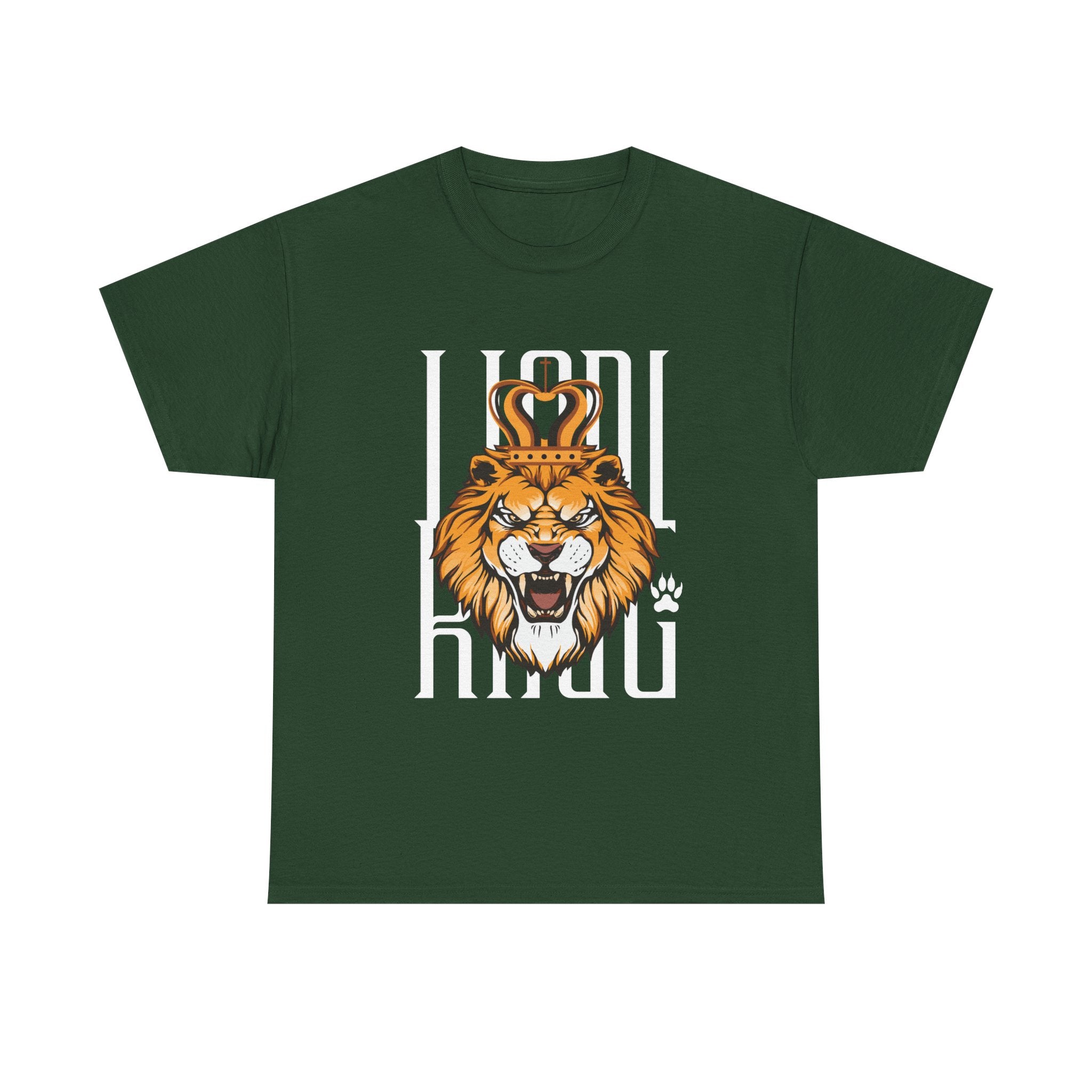 Bold Lion King Graphic Tee | Unisex Heavy Cotton Shirt for Animal Lovers, Gifts for Him, Funny T-Shirt, Wardrobe Essential, Casual Wear