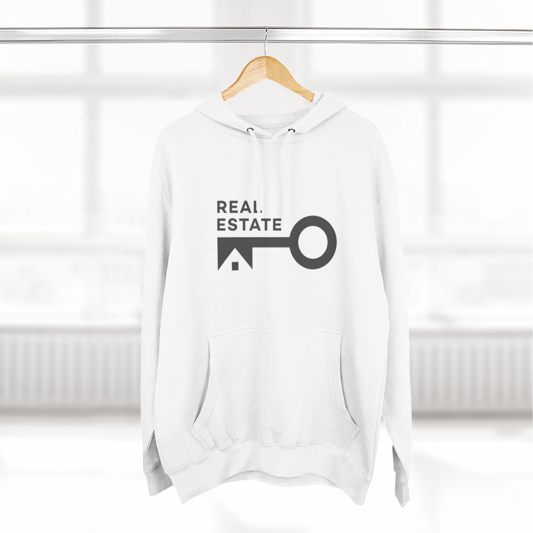 Real Estate Key Logo Hoodie — Realtor Fleece Pullover