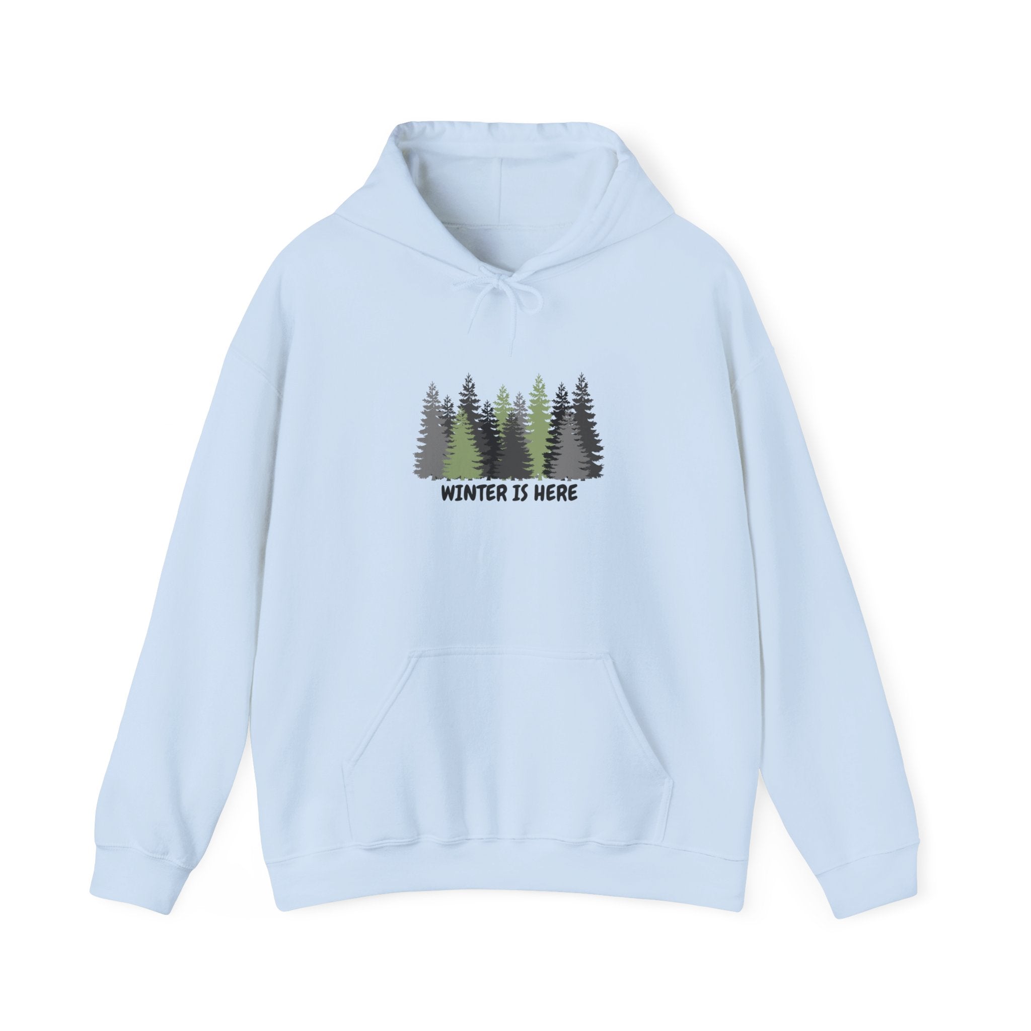 Winter Is Here Hoodie – Pine Forest Graphic Winter Sweatshirt
