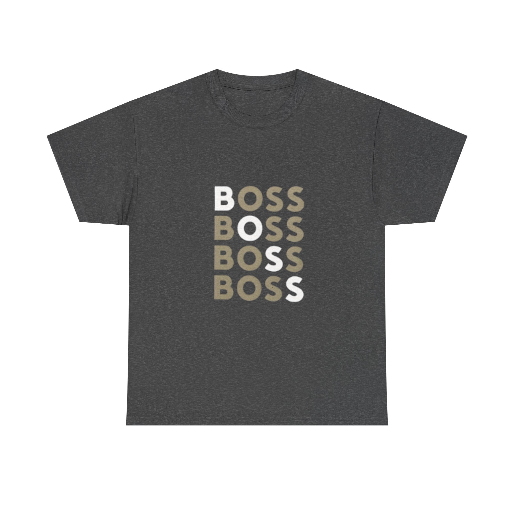 Boss Repeat Graphic Tee — Retro Stacked 'BOSS' Design