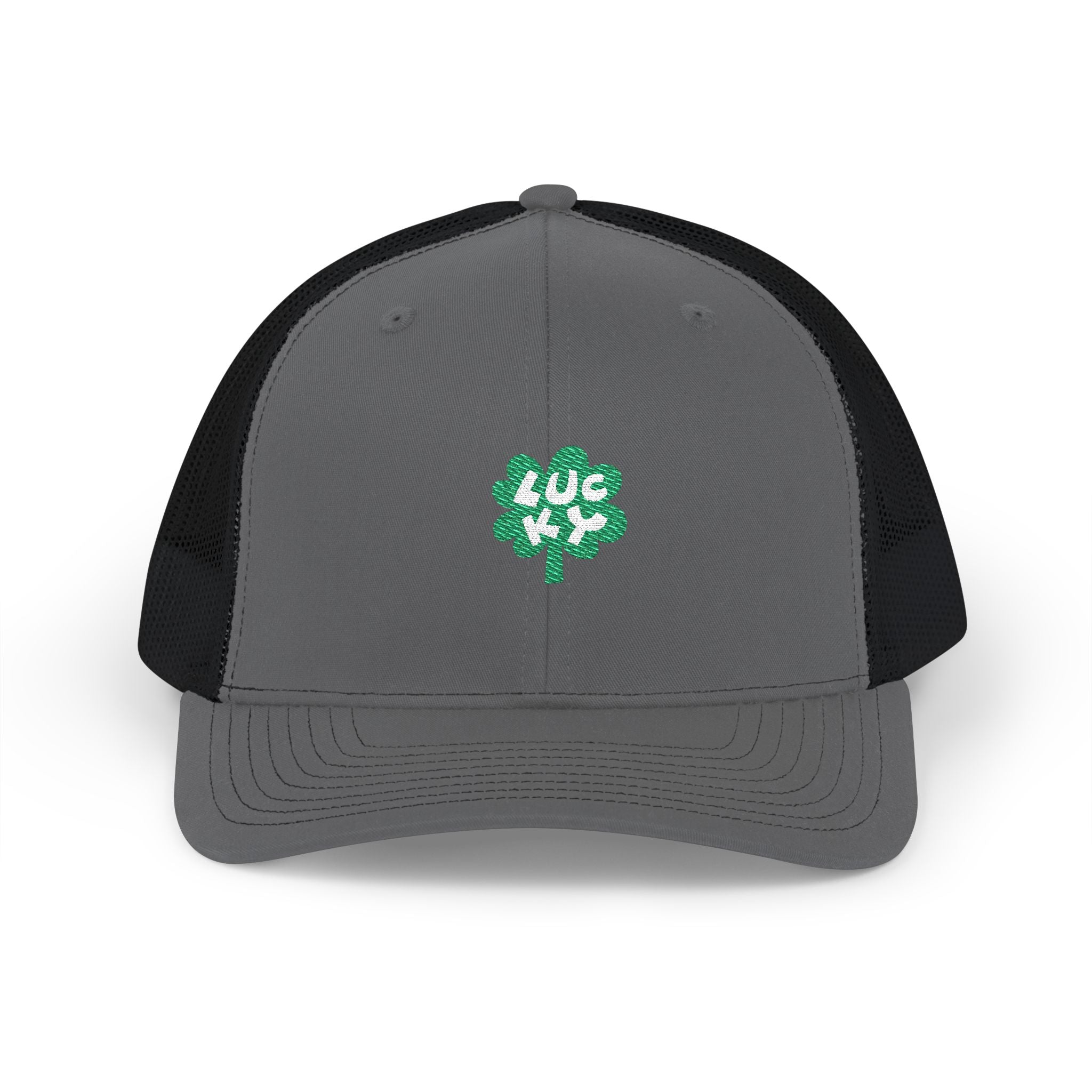 Lucky Clover Snapback Trucker Hat (Embroidered)