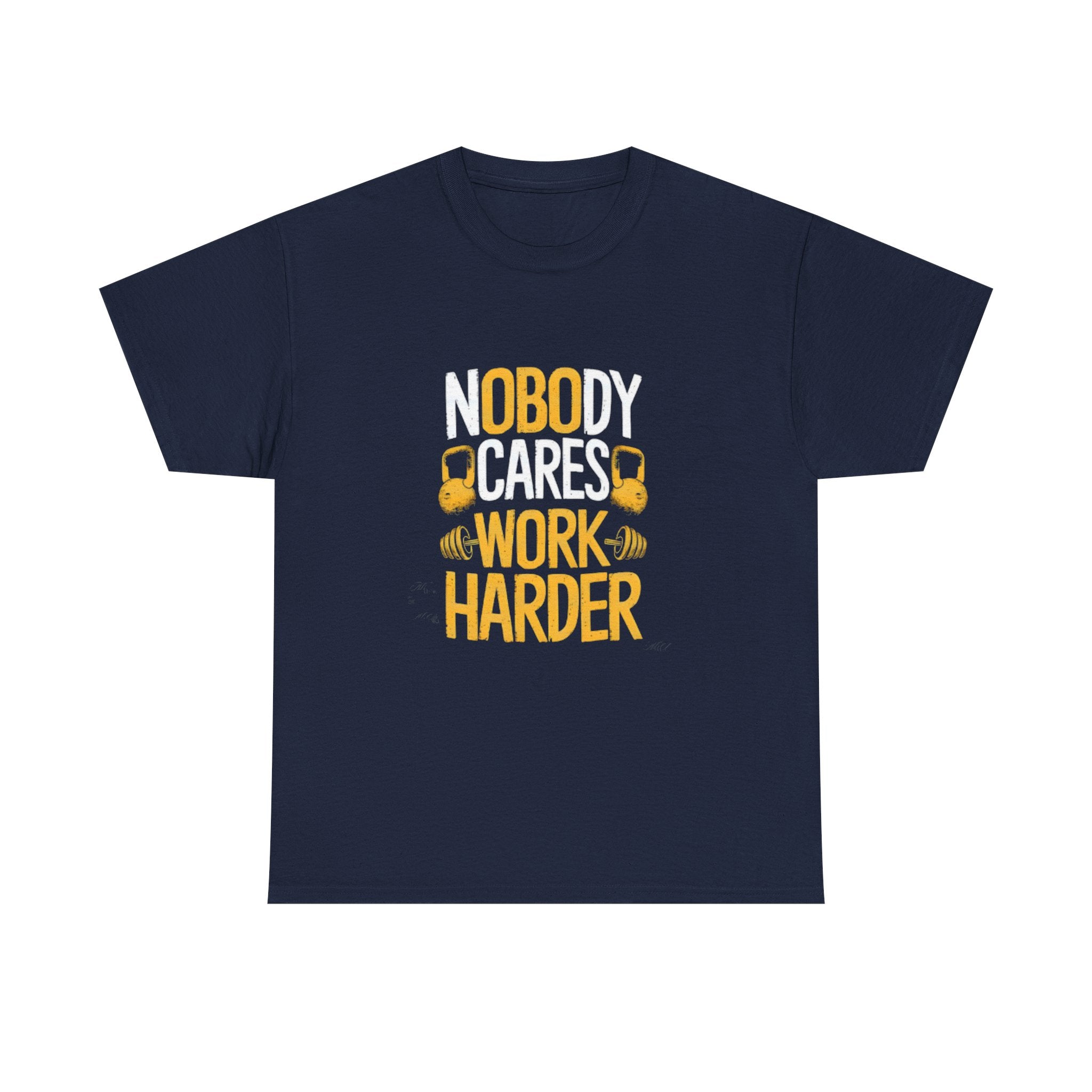 Workout Tee — "Nobody Cares, Work Harder" Motivational Gym T‑Shirt
