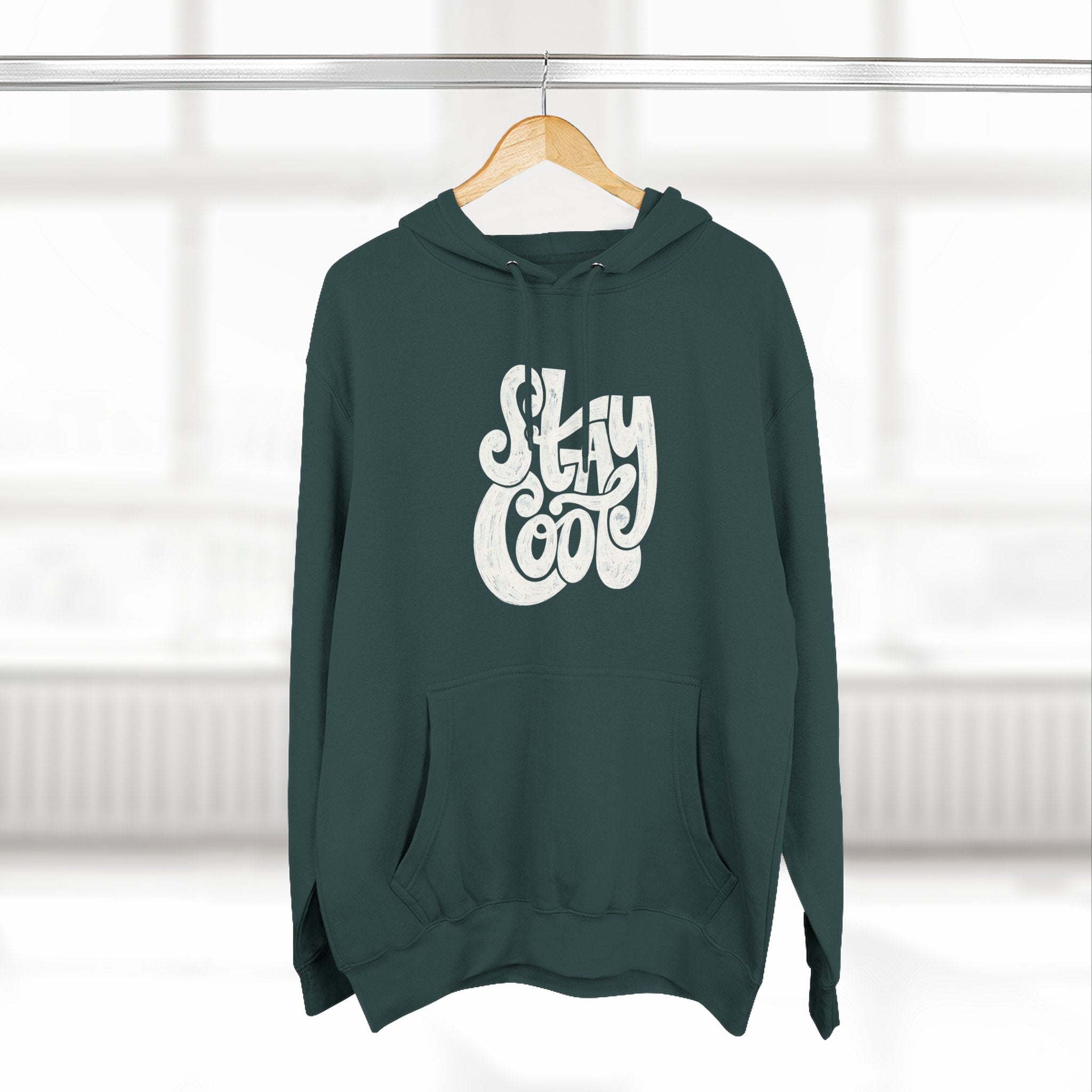 Cozy Graphic Hoodie with 'Stay Cool' Design, Perfect Gift for Casual Wear, Holiday Sweatshirt, Unisex Fashion