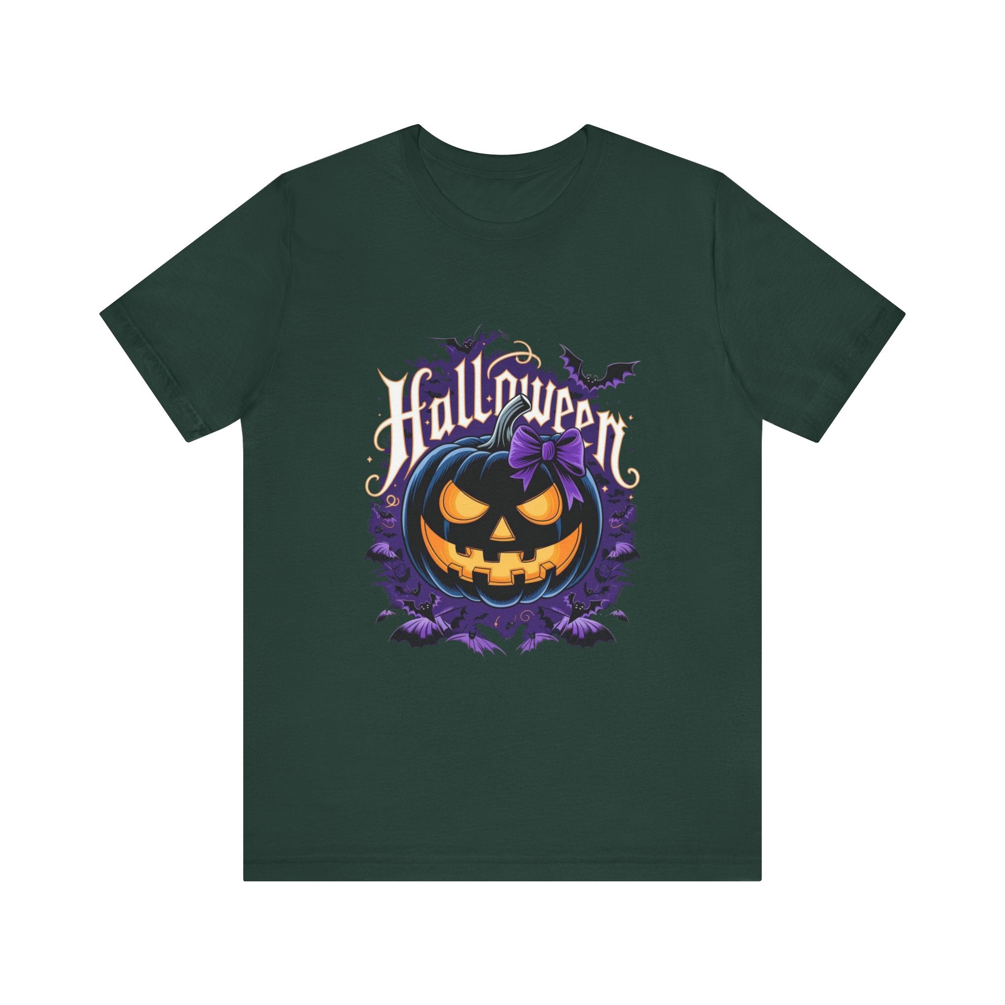 Halloween Pumpkin Tee - Unisex Jersey Short Sleeve Shirt, Spooky Season Wear, Fall Fashion, Halloween Party Outfit, Ghostly Fun