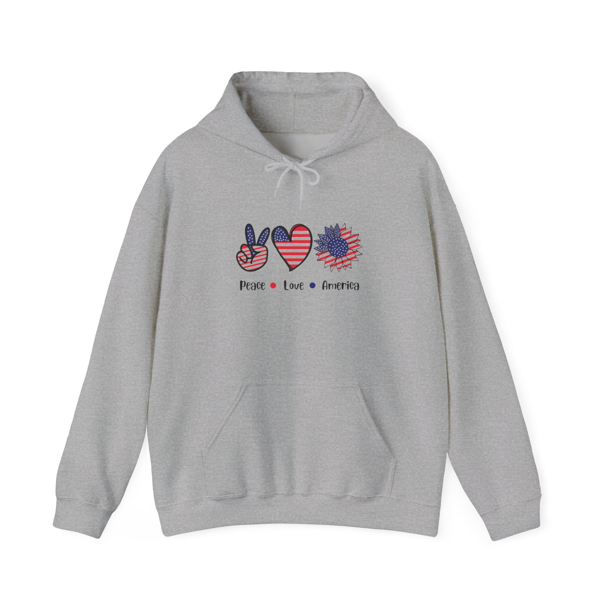 Peace, Love, America Hoodie