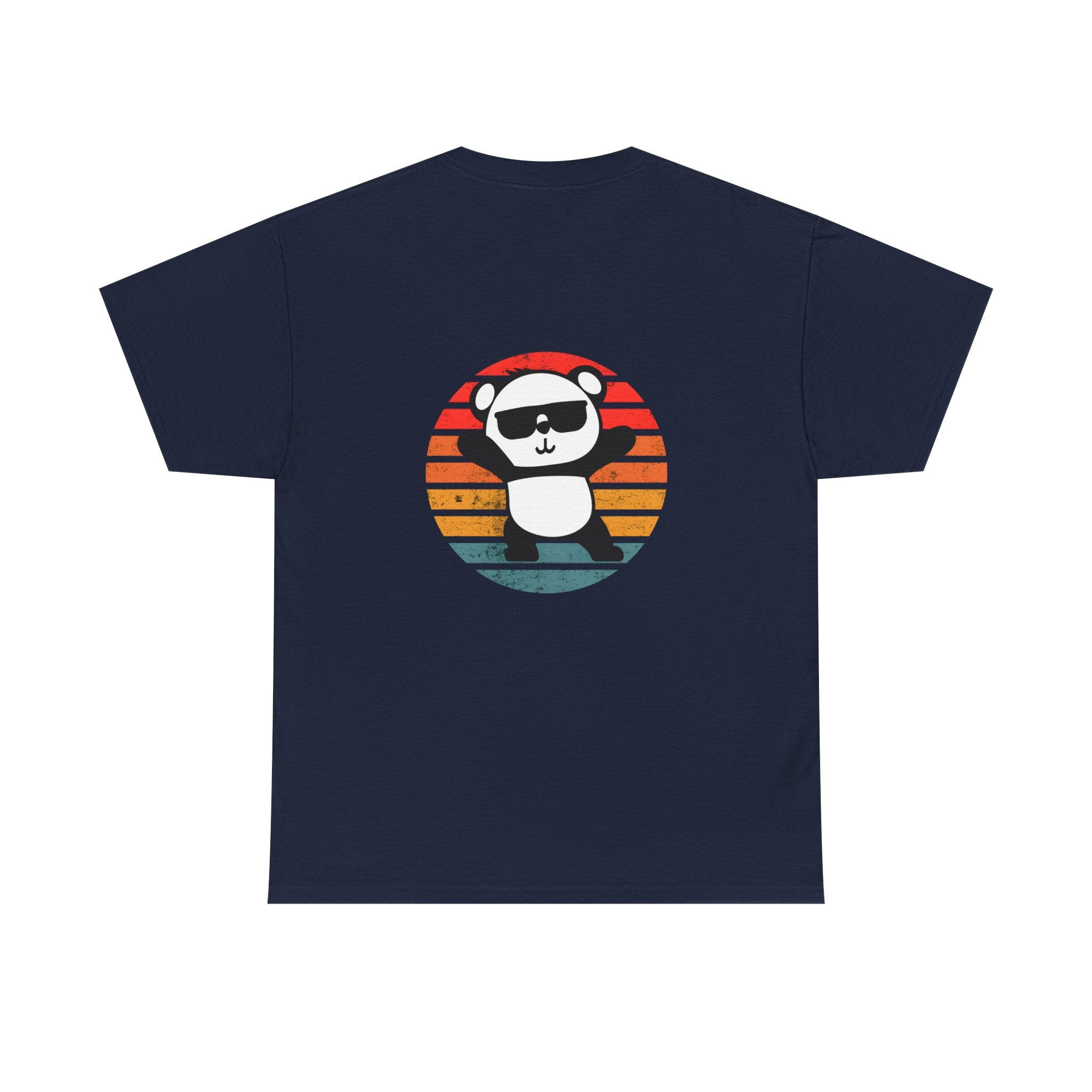 Cute Panda Retro Tee - Casual Cotton Shirt, Animal Lover Gift, Summer Style, Fun Graphic Tee, Unisex Fashion