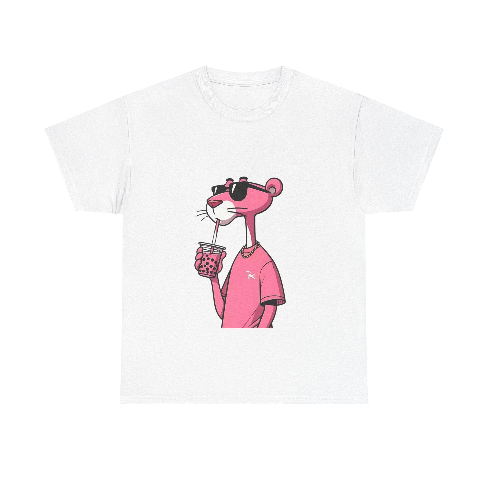 Chill Vibes Unisex Tee | Fun Summer Shirt, Casualwear, Gift for Friends, Beach Outing, Pink Panther Design