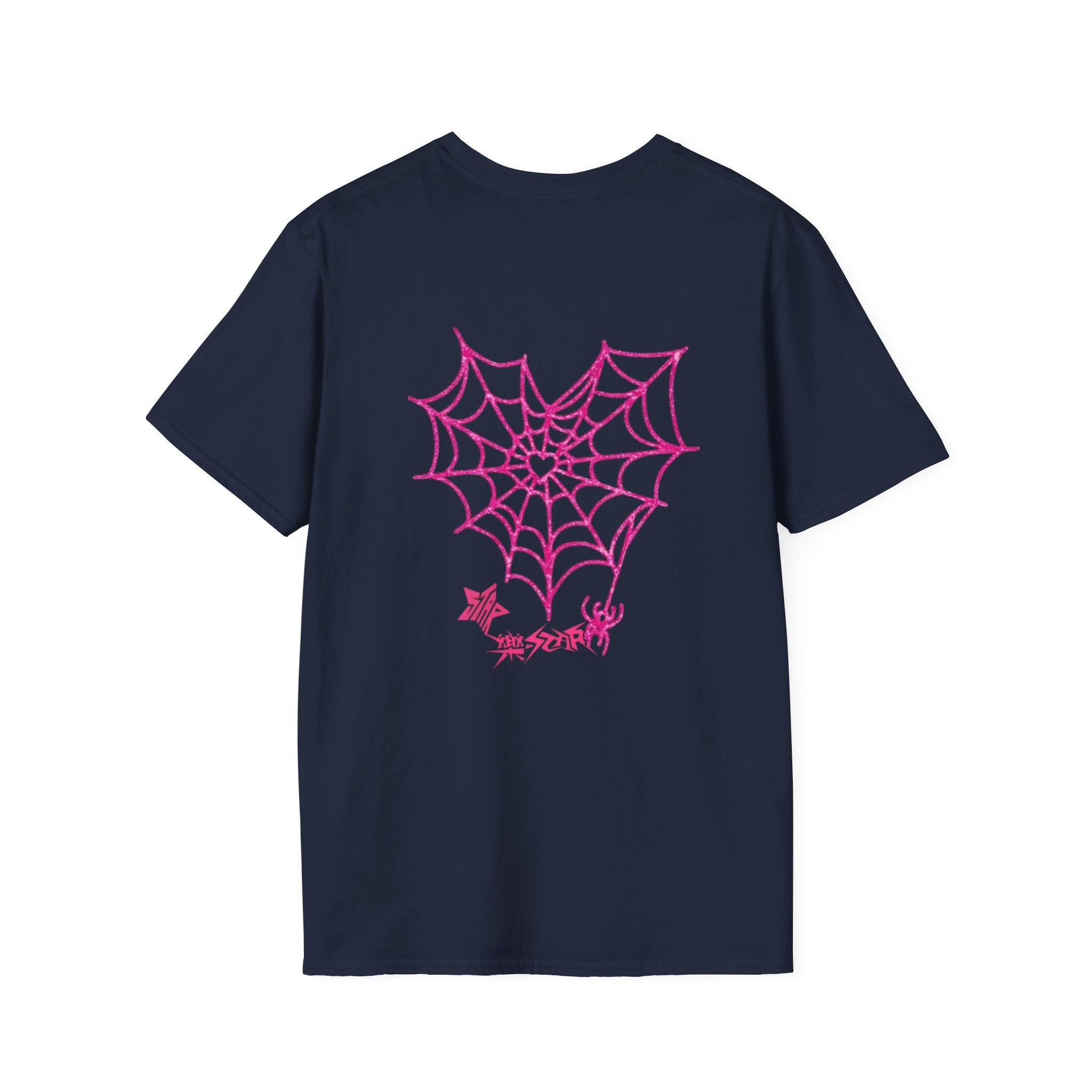 Starry Web T-Shirt — Pink Spiderweb Graphic Tee