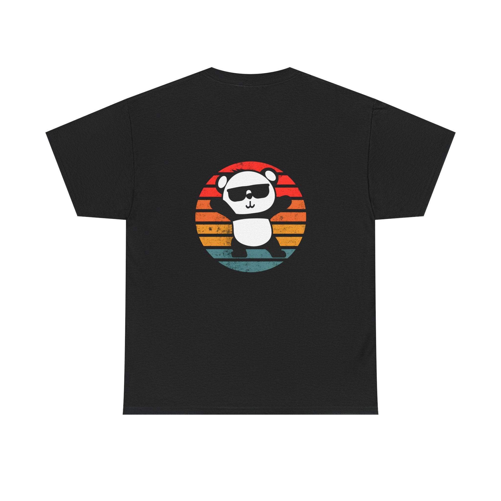 Cute Panda Retro Tee - Casual Cotton Shirt, Animal Lover Gift, Summer Style, Fun Graphic Tee, Unisex Fashion