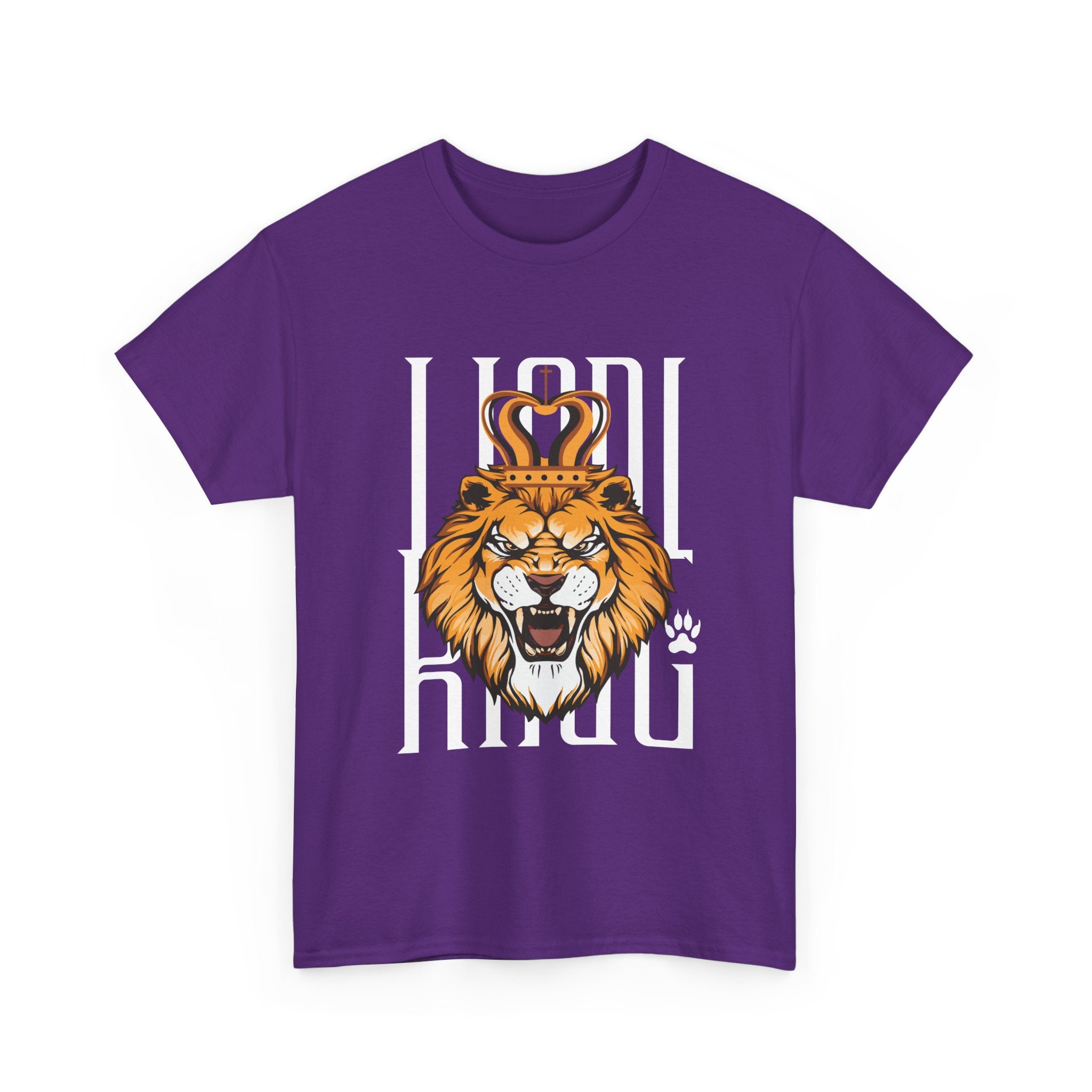 Bold Lion King Graphic Tee | Unisex Heavy Cotton Shirt for Animal Lovers, Gifts for Him, Funny T-Shirt, Wardrobe Essential, Casual Wear