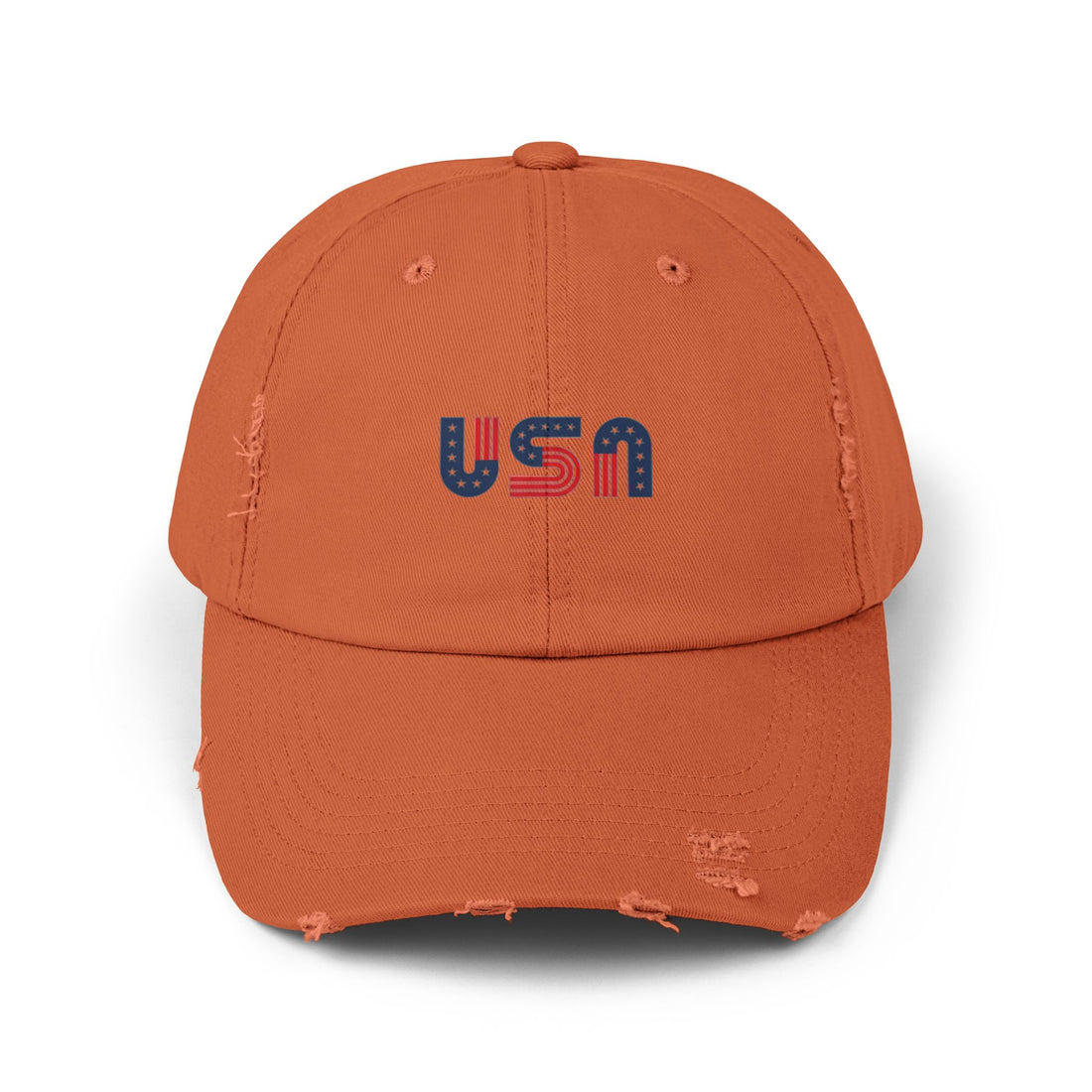 USA Distressed Cap — Vintage Patriotic Baseball Hat