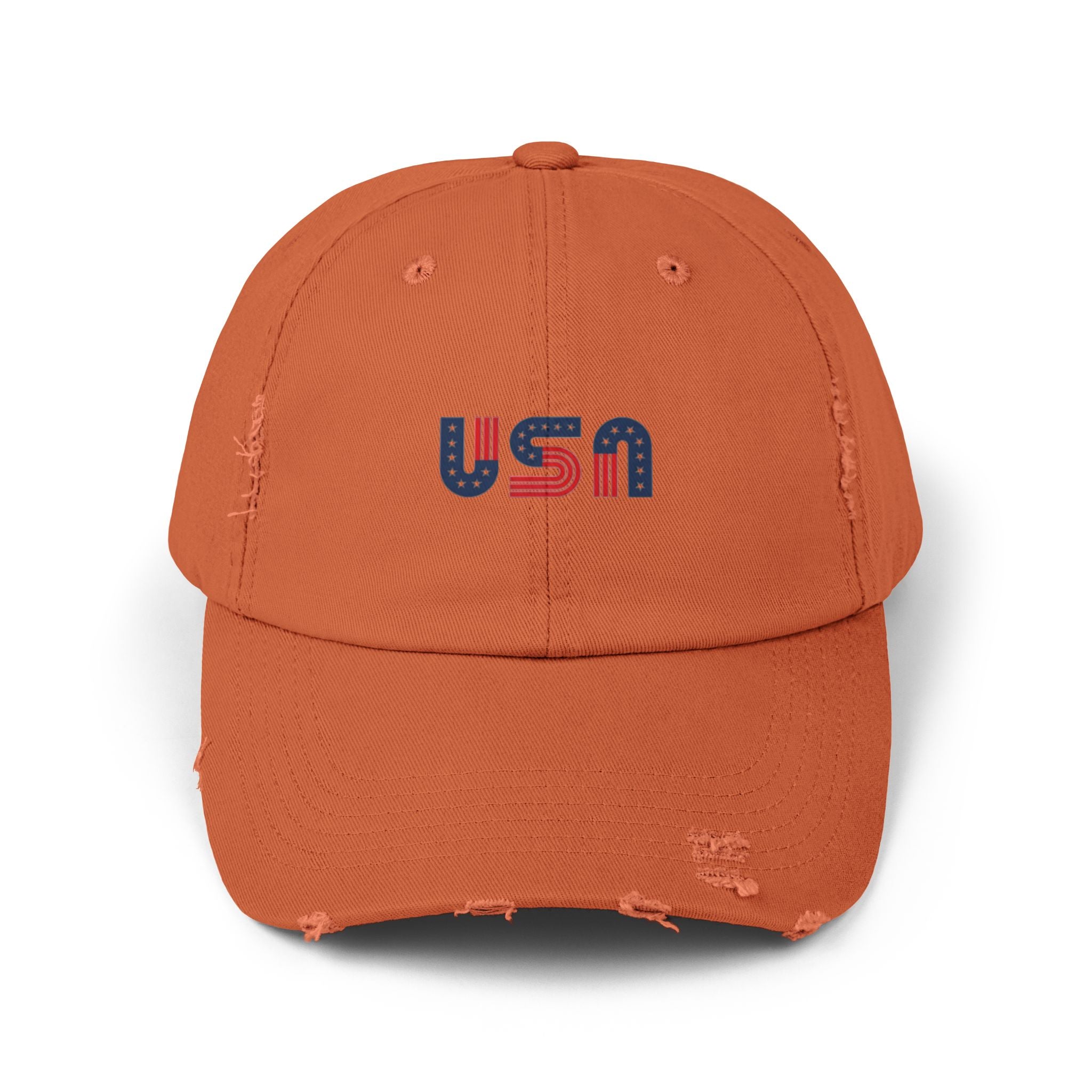 USA Distressed Cap — Vintage Patriotic Baseball Hat