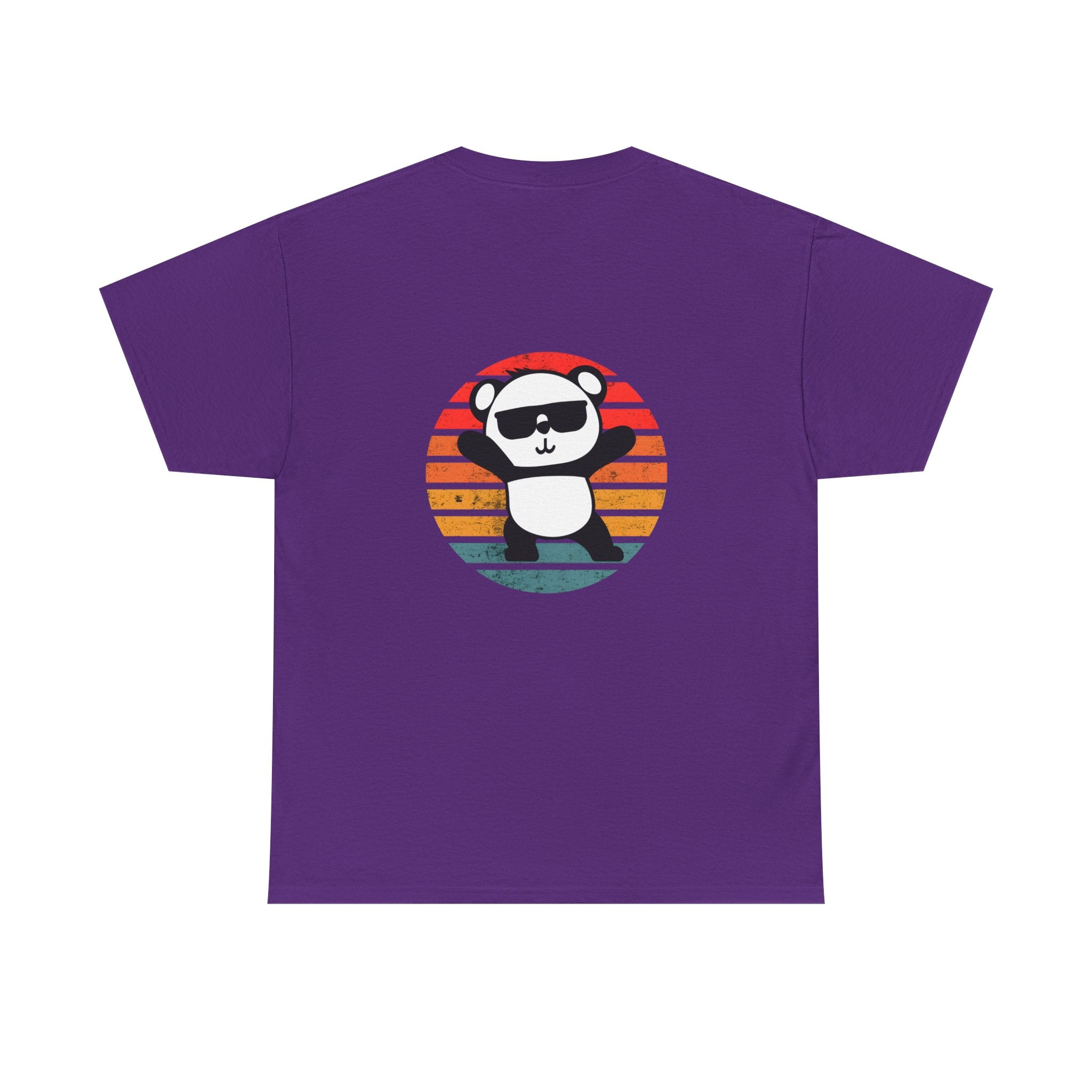 Cute Panda Retro Tee - Casual Cotton Shirt, Animal Lover Gift, Summer Style, Fun Graphic Tee, Unisex Fashion