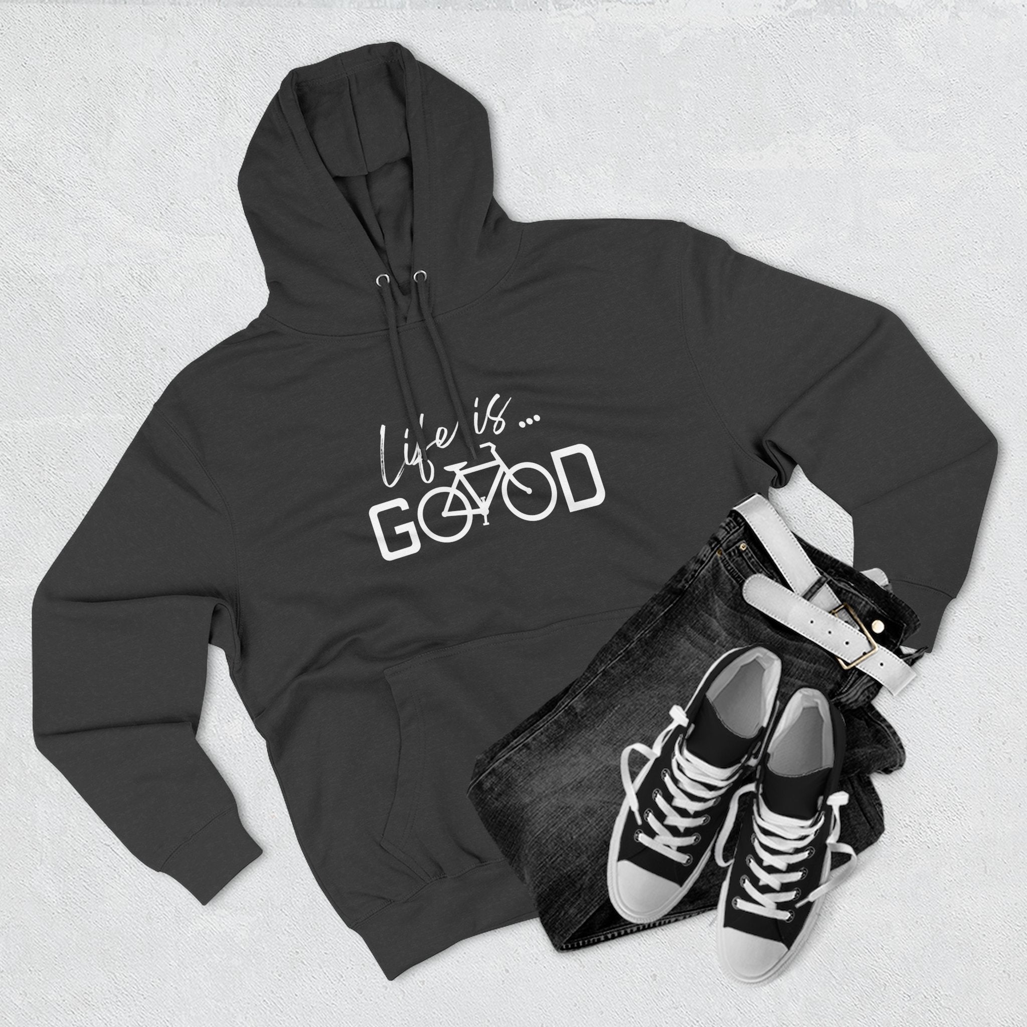 Life Is Good Bicycle Hoodie — Cozy Cycling Graphic Pullover
