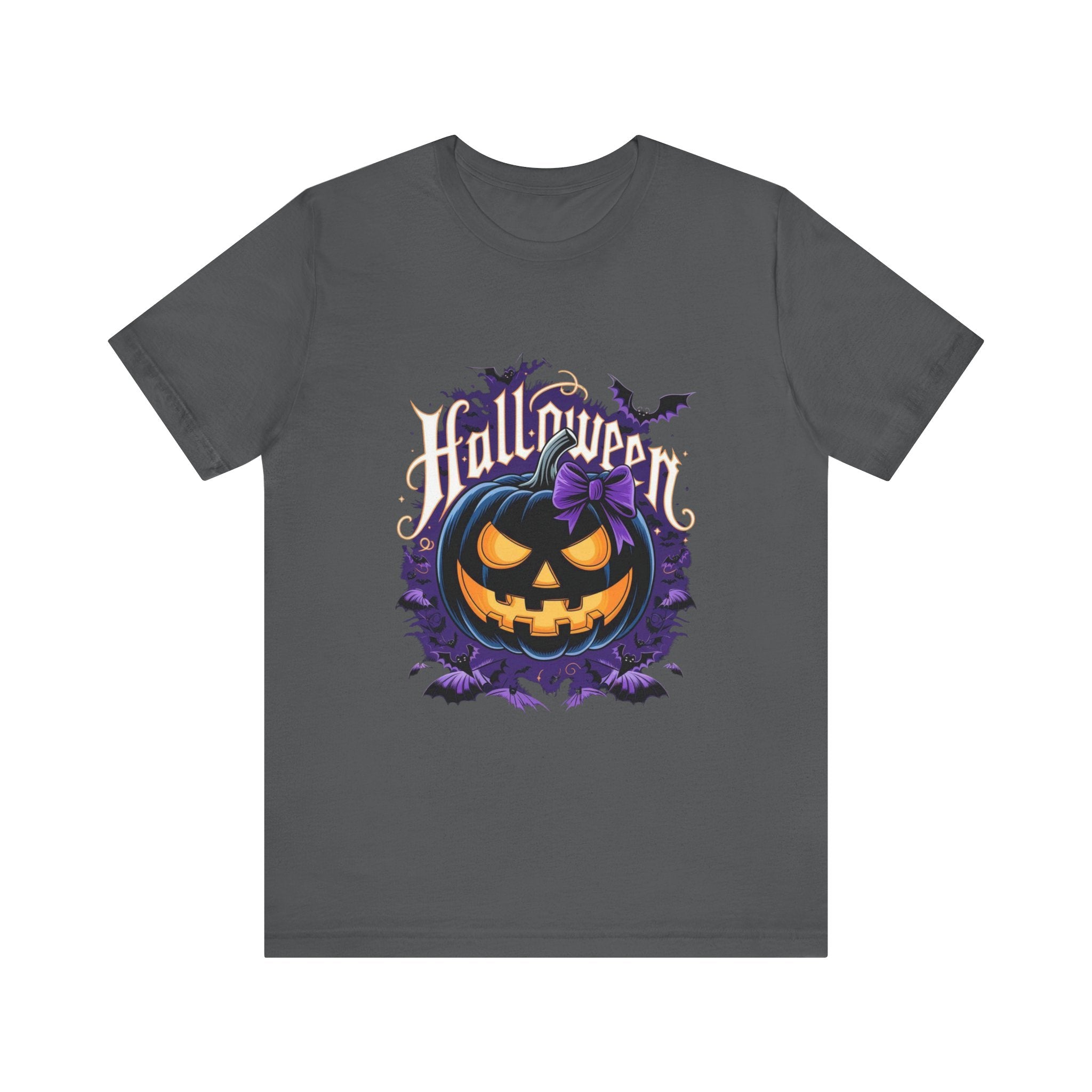 Halloween Pumpkin Tee - Unisex Jersey Short Sleeve Shirt, Spooky Season Wear, Fall Fashion, Halloween Party Outfit, Ghostly Fun