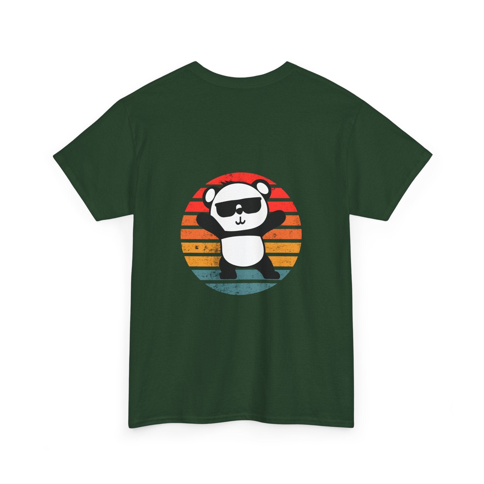 Cute Panda Retro Tee - Casual Cotton Shirt, Animal Lover Gift, Summer Style, Fun Graphic Tee, Unisex Fashion