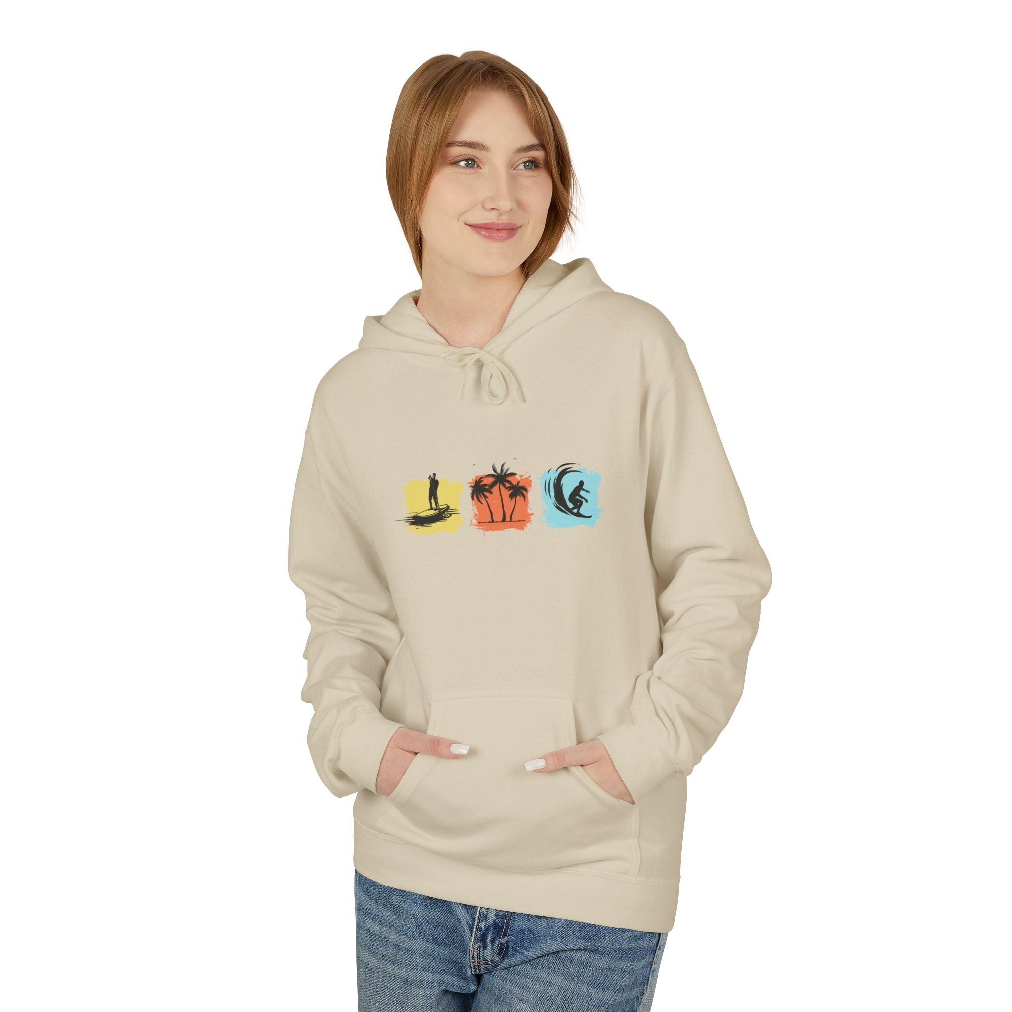 Vacation Graphic Hoodie — Retro Sunset Beach Pullover