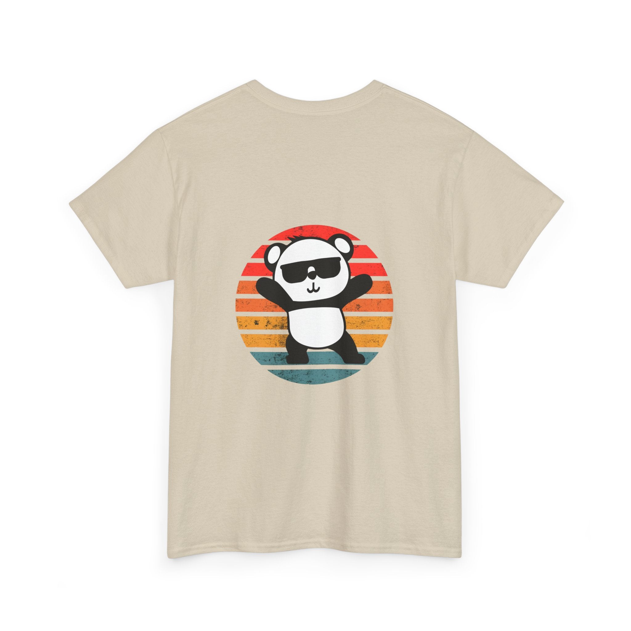 Cute Panda Retro Tee - Casual Cotton Shirt, Animal Lover Gift, Summer Style, Fun Graphic Tee, Unisex Fashion