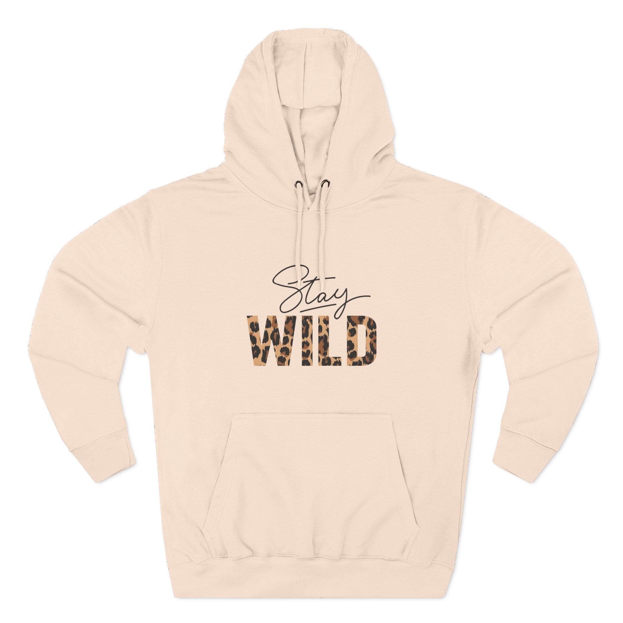 Stay Wild Fleece Hoodie - Cozy, Stylish, Perfect for Adventures, Great for Fall/Winter, Unique Gift Idea