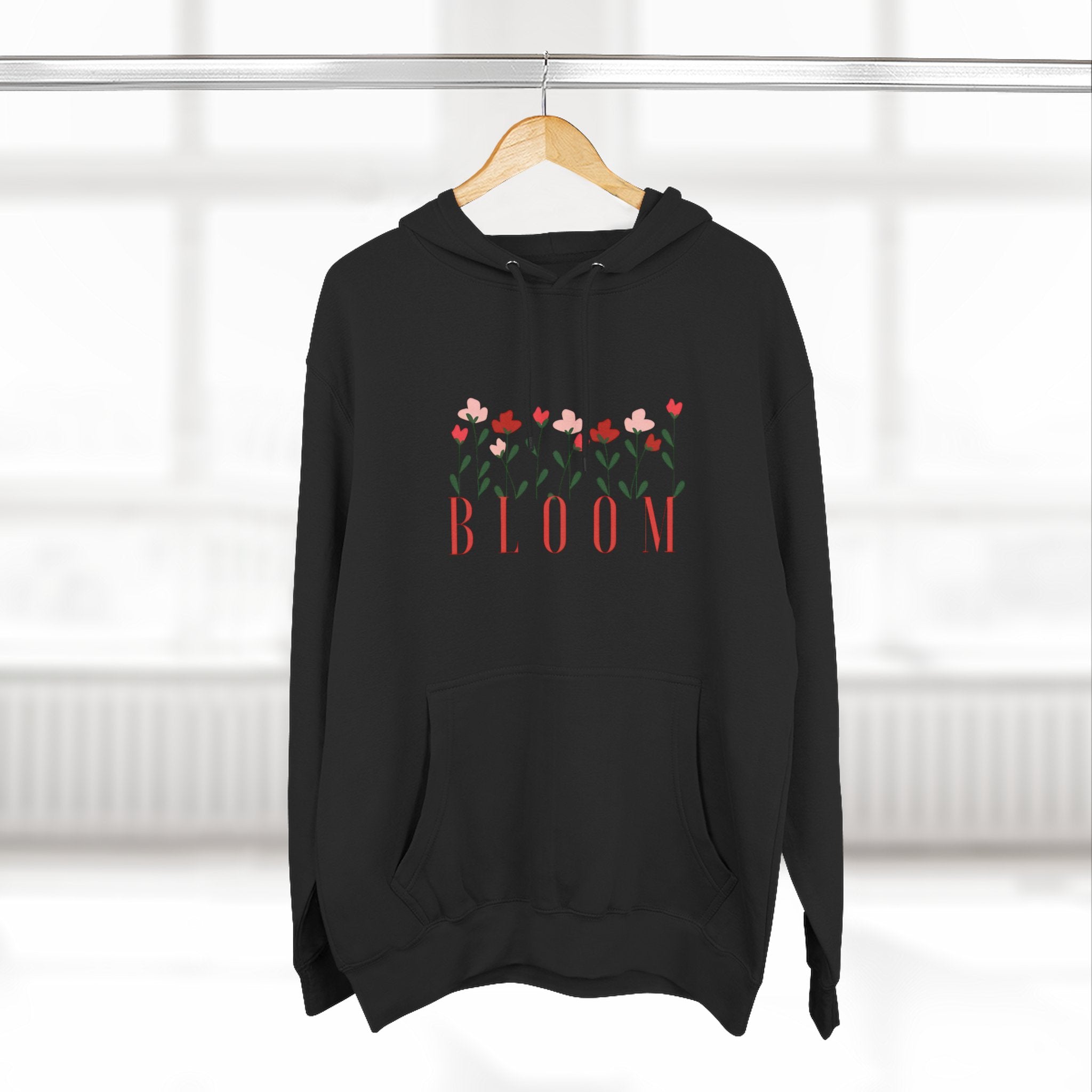 Bloom Fleece Hoodie, Floral Sweatshirt, Spring Merchanise, Gifts for Her, Cute Casual Wear