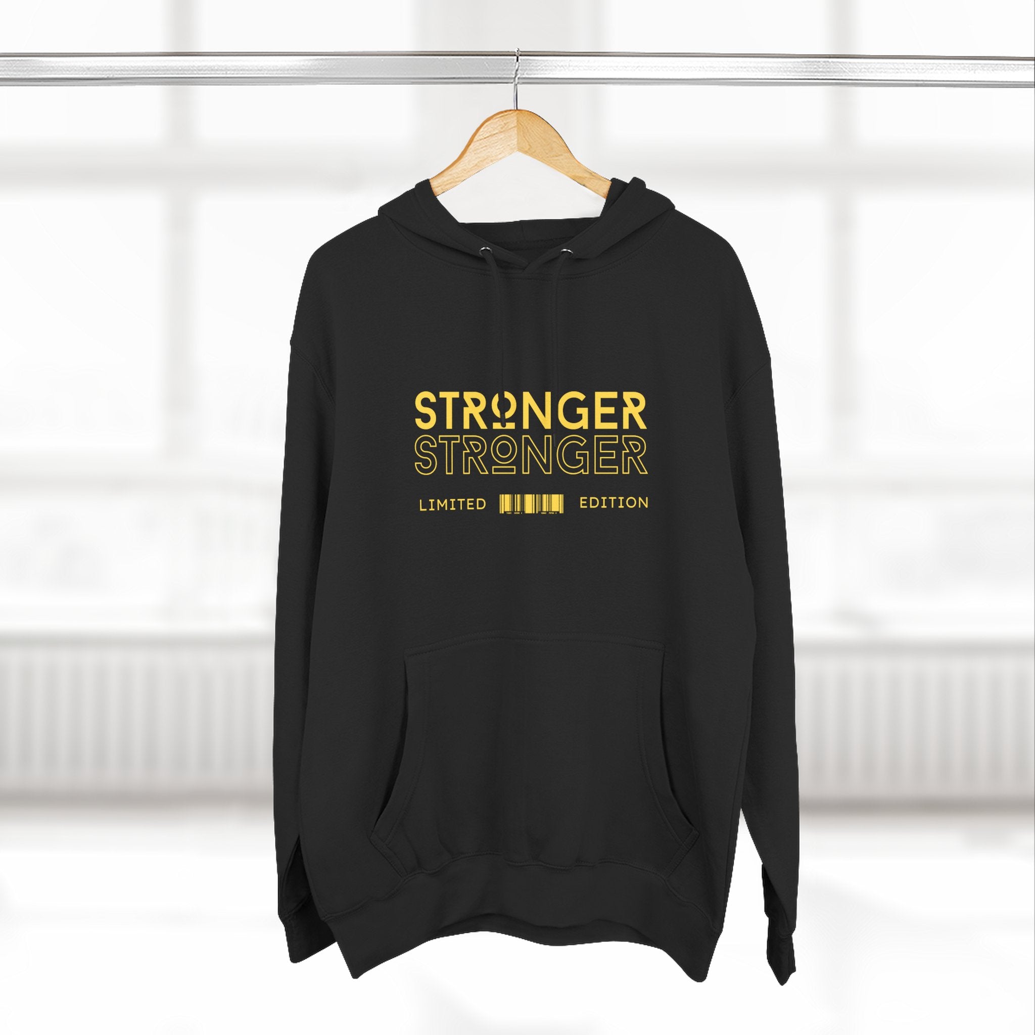 Stronger Stronger Limited Edition Hoodie — Motivational Graphic Fleece Hoodie