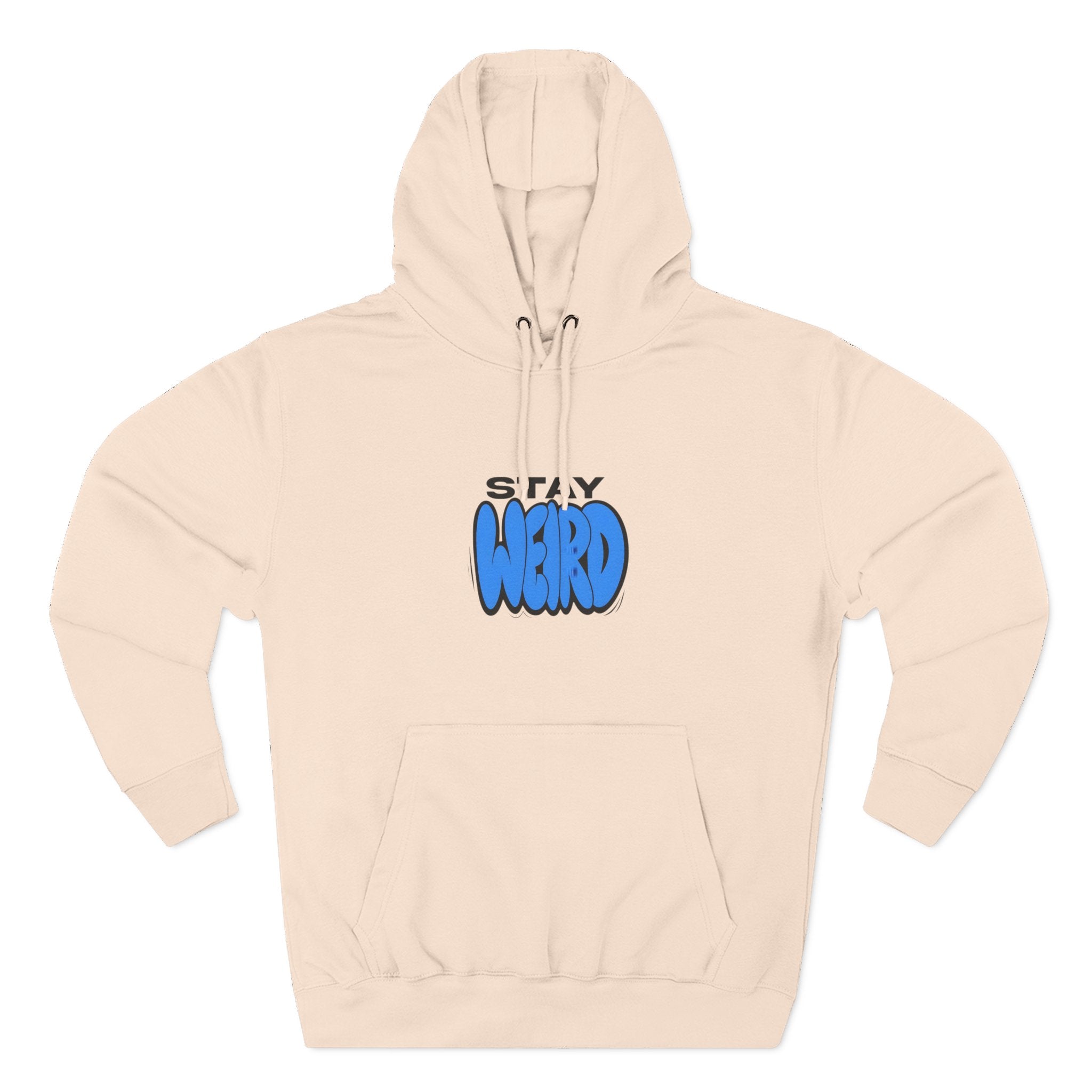 Stay Weird Hoodie — Cute Blue Graphic Fleece Pullover