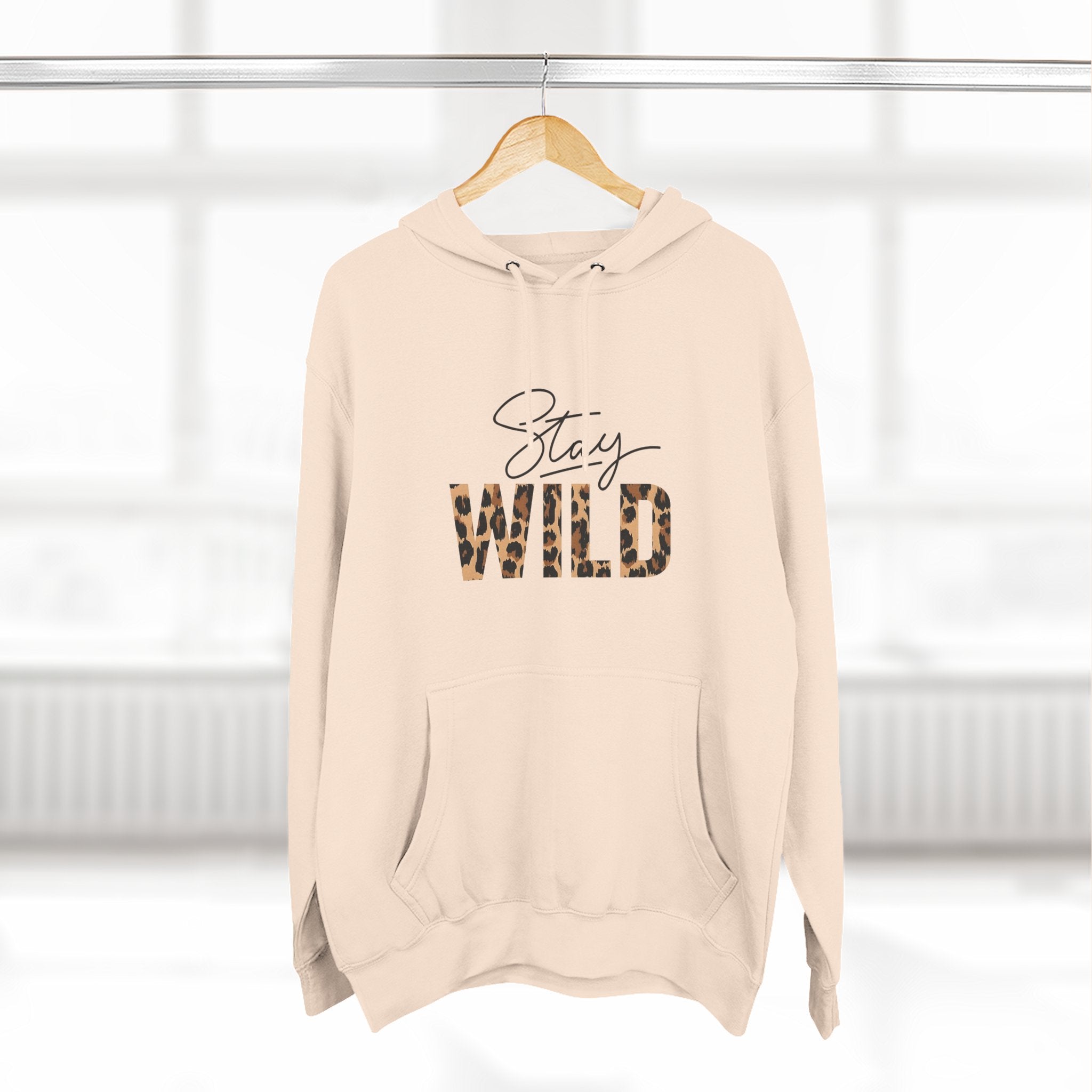 Stay Wild Fleece Hoodie - Cozy, Stylish, Perfect for Adventures, Great for Fall/Winter, Unique Gift Idea