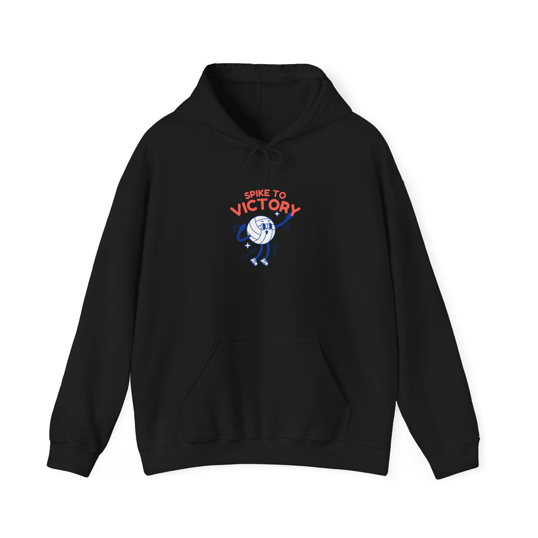 Victory Spike Volleyball Hoodie — 'Spike to Victory' Retro Volleyball Player Design
