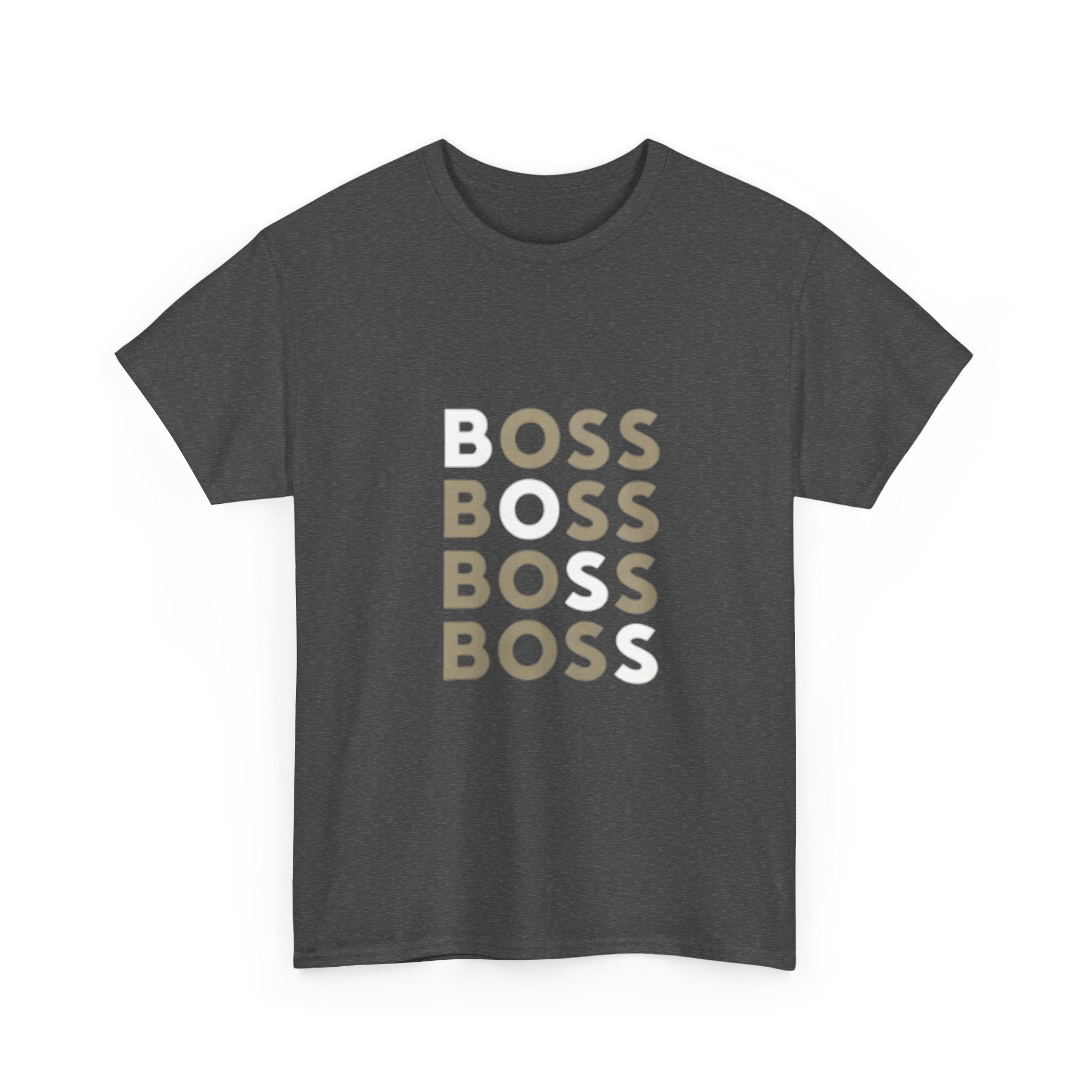 Boss Repeat Graphic Tee — Retro Stacked 'BOSS' Design