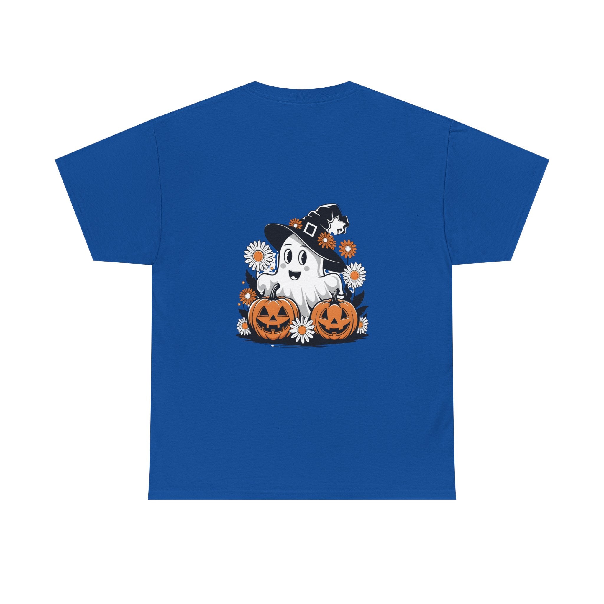 Halloween Ghost & Pumpkin Tee, Unisex Halloween Shirt, Spooky T-Shirt, Fall Fashion, Trick or Treat Top, Seasonal Apparel