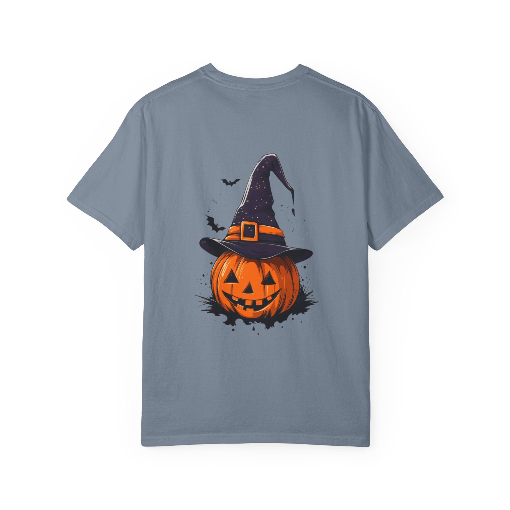 Halloween Unisex Garment-Dyed T-Shirt, Pumpkin Tee, Spooky Apparel, Fall Festival Shirt, Trick-or-Treat Top, Halloween Costume