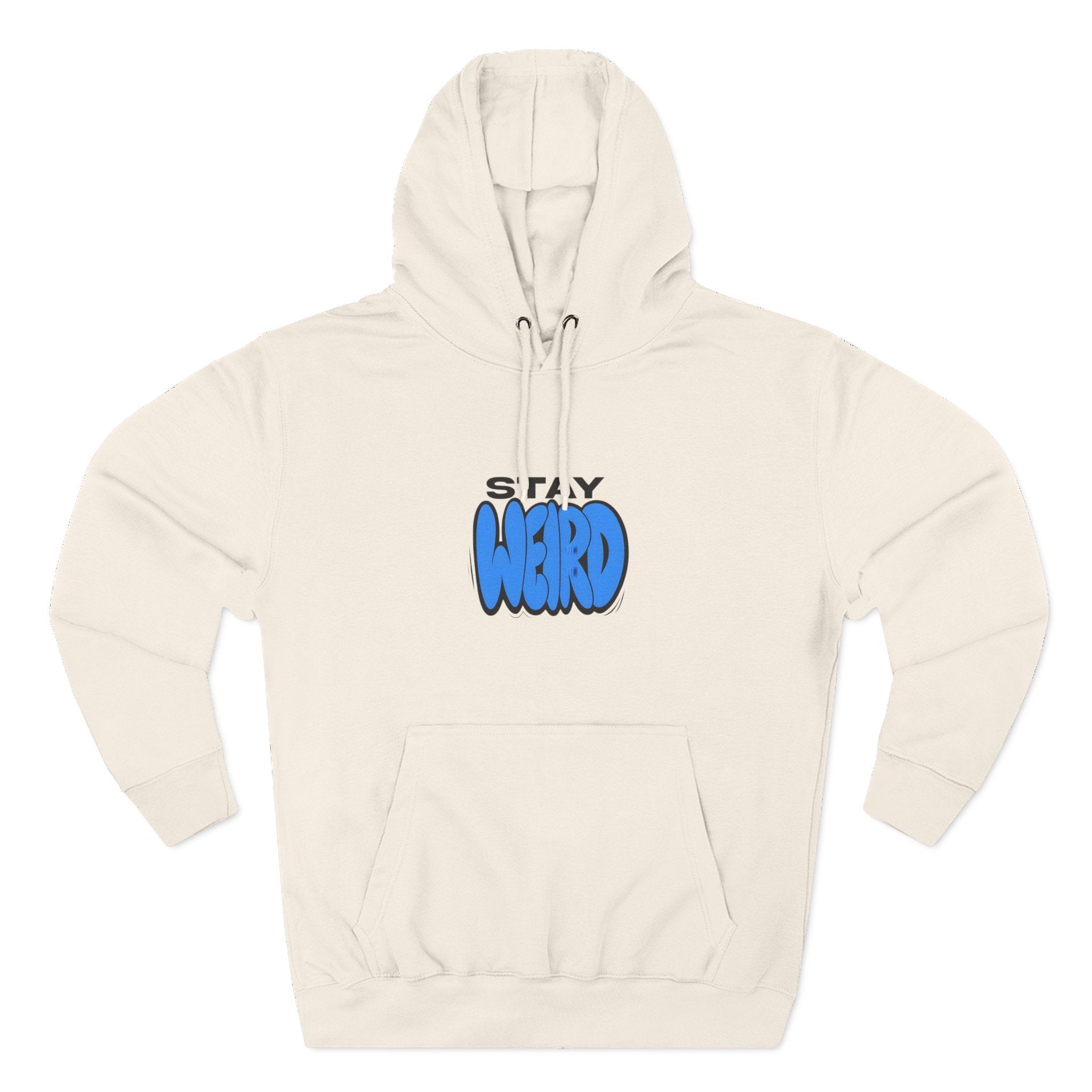 Stay Weird Hoodie — Cute Blue Graphic Fleece Pullover