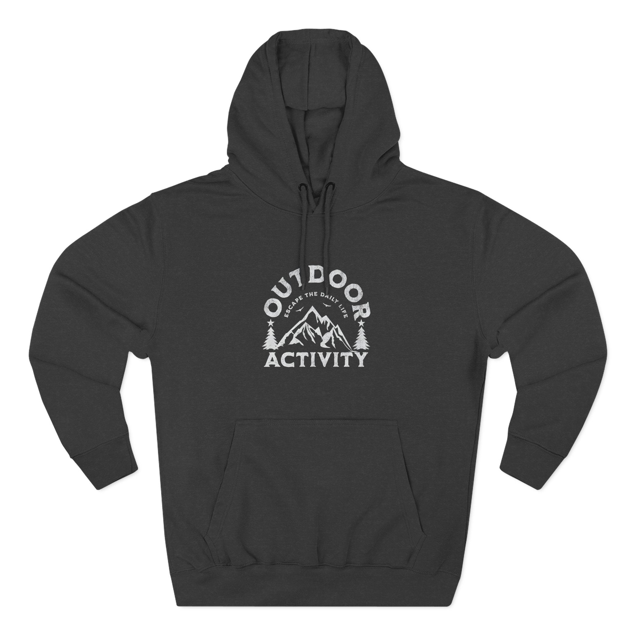Outdoor Activity Hoodie – Vintage Mountain Camping Graphic Pullover